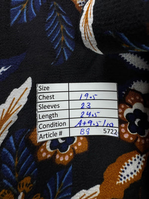 M&S® Medium | Bust: 19.5" | Floral | Shirt | B8 - 5722 - Genuine Maal