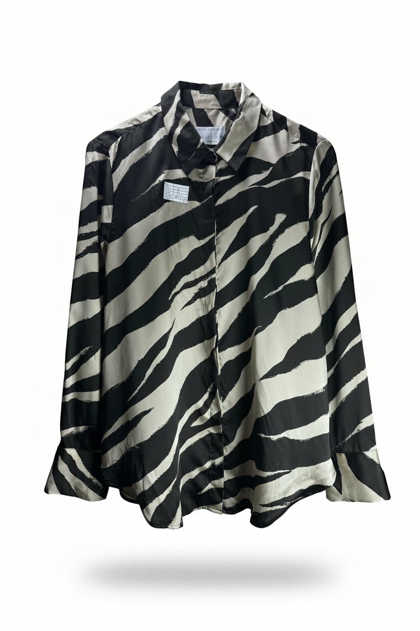 Primark® XS | Bust: 22" | Zebra Print | Shirt | B8 - 5732 - Genuine Maal