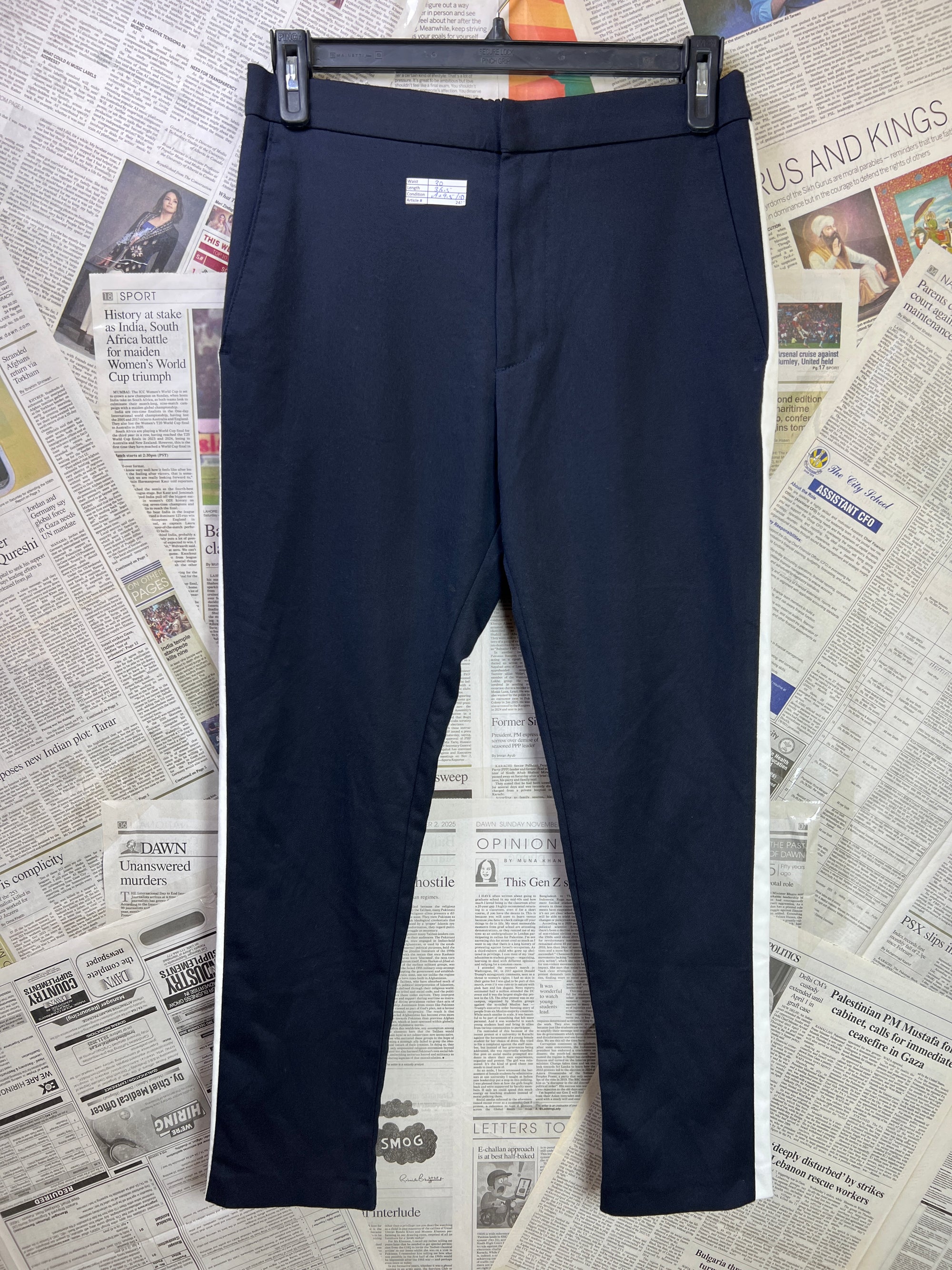 Zara® Waist: 30" | Midnight Blue | Trouser Pants | 2422 - Genuine Maal