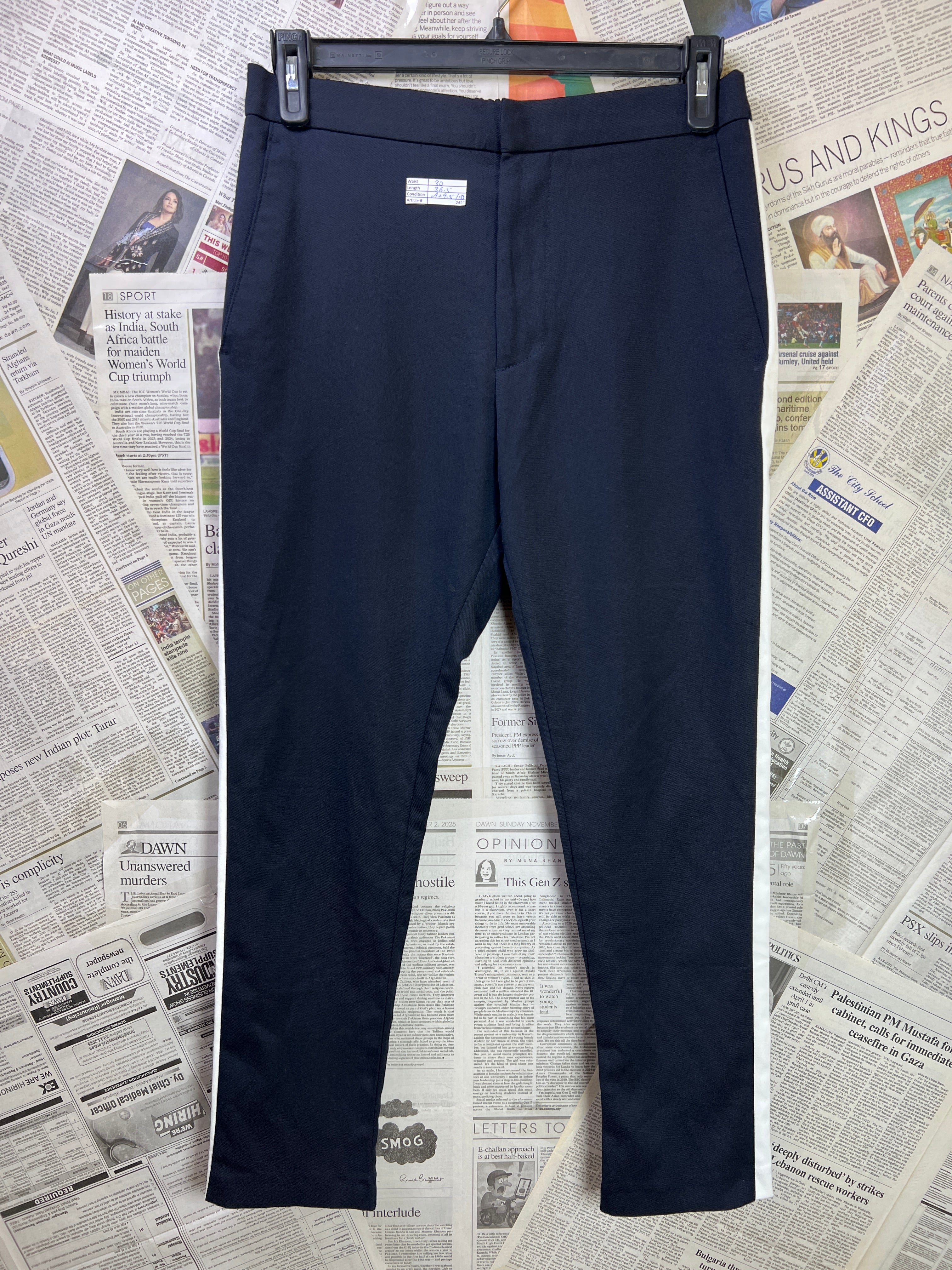Zara® Waist: 30" | Midnight Blue | Trouser Pants | 2422 - Genuine Maal