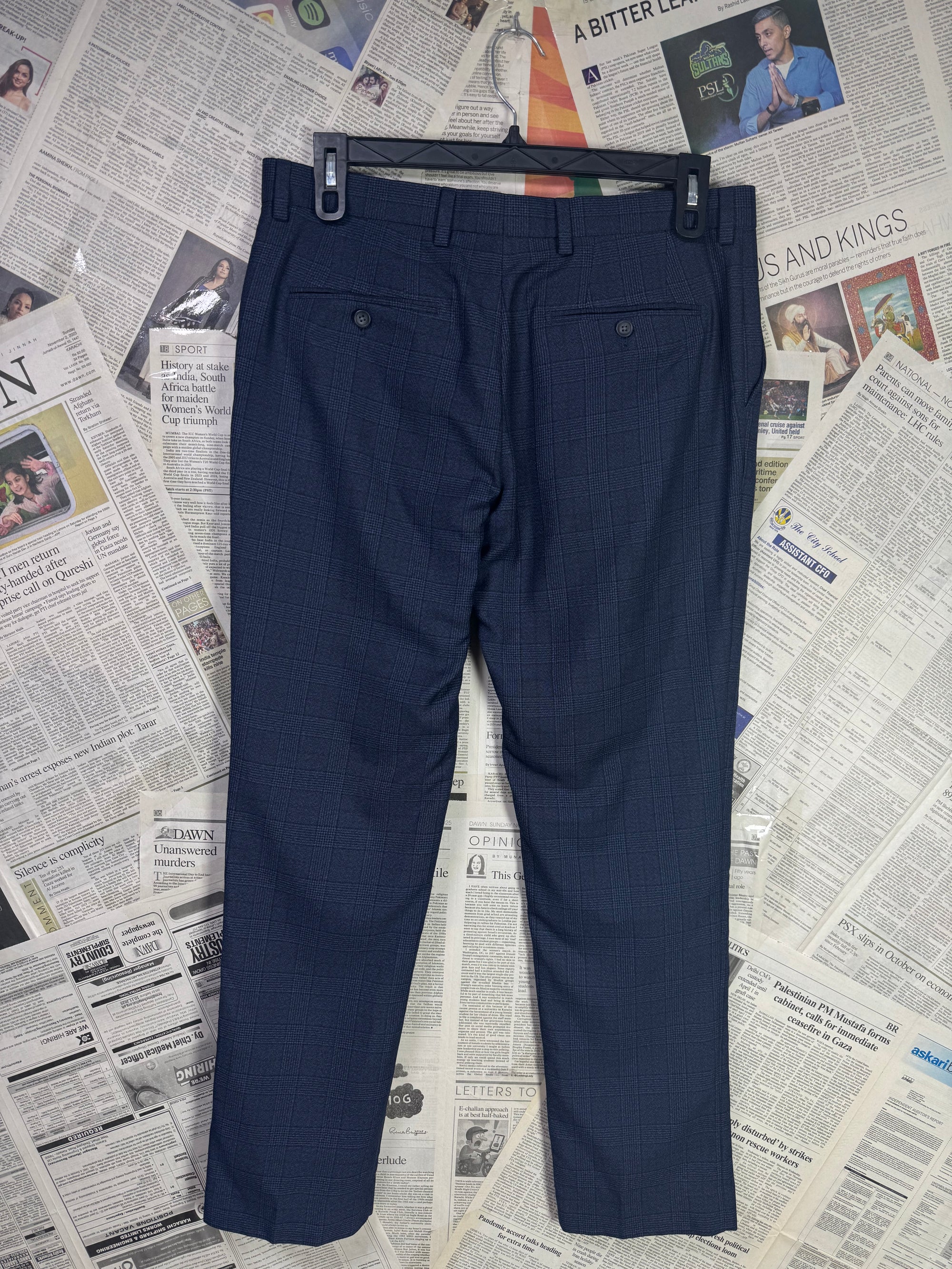 Next® Waist: 34" | Check | Pant | Poly - Viscose | Fit: Slim | 967 - Genuine Maal