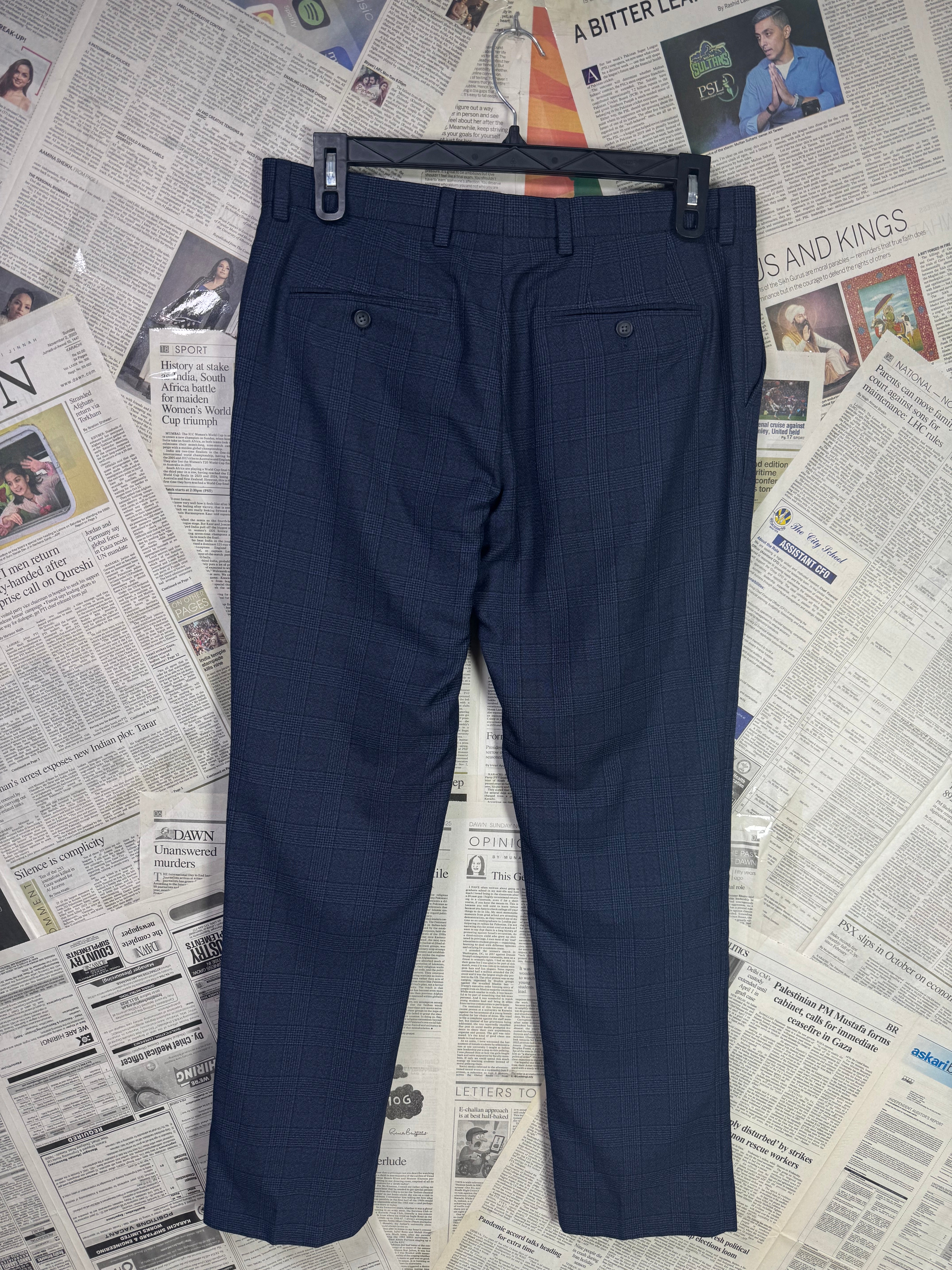 Next® Waist: 34" | Check | Pant | Poly - Viscose | Fit: Slim | 967 - Genuine Maal