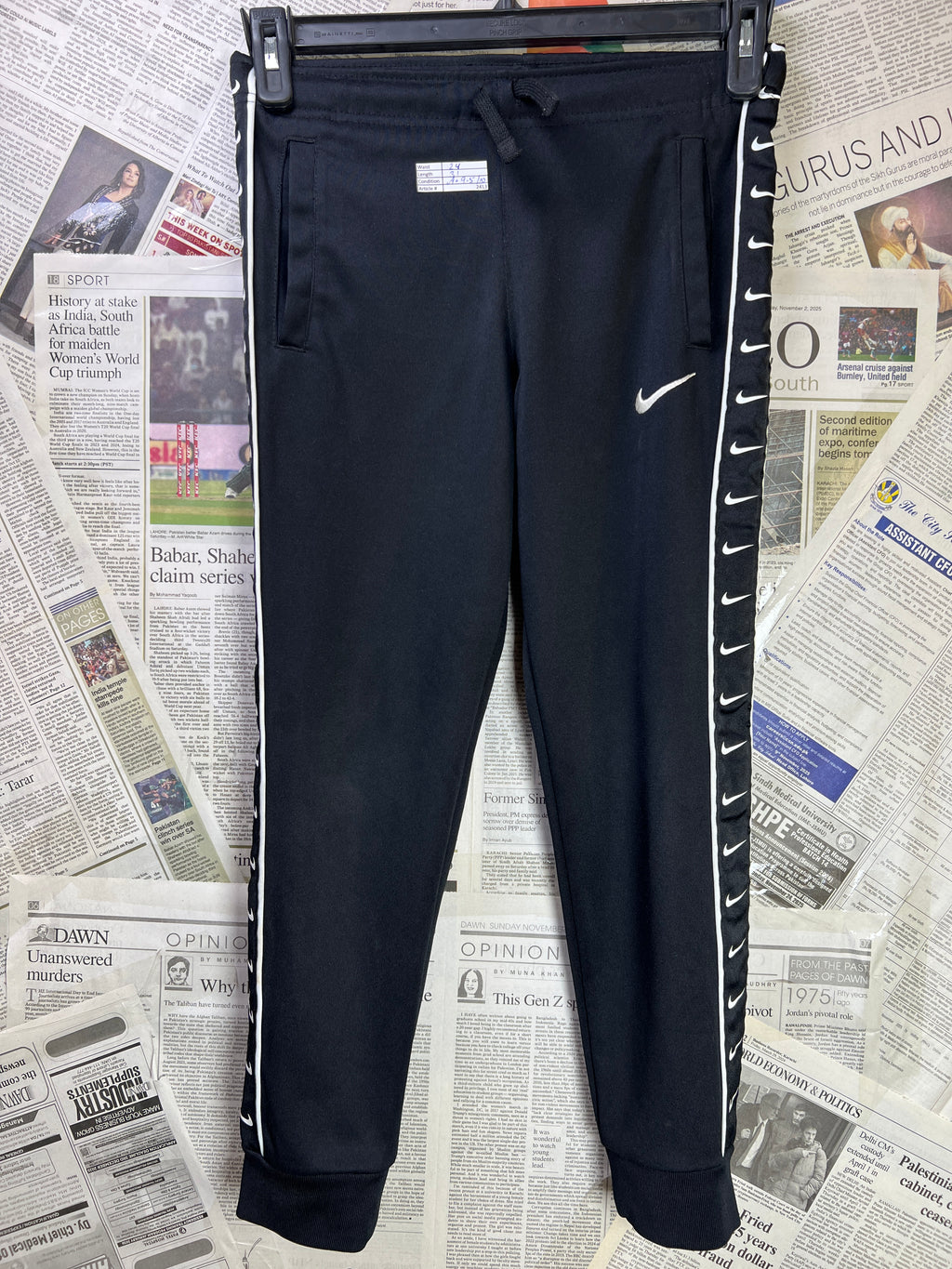 N*ke® Waist: 24" | Black | Trouser | Stretch Lining | 2413 - Genuine Maal