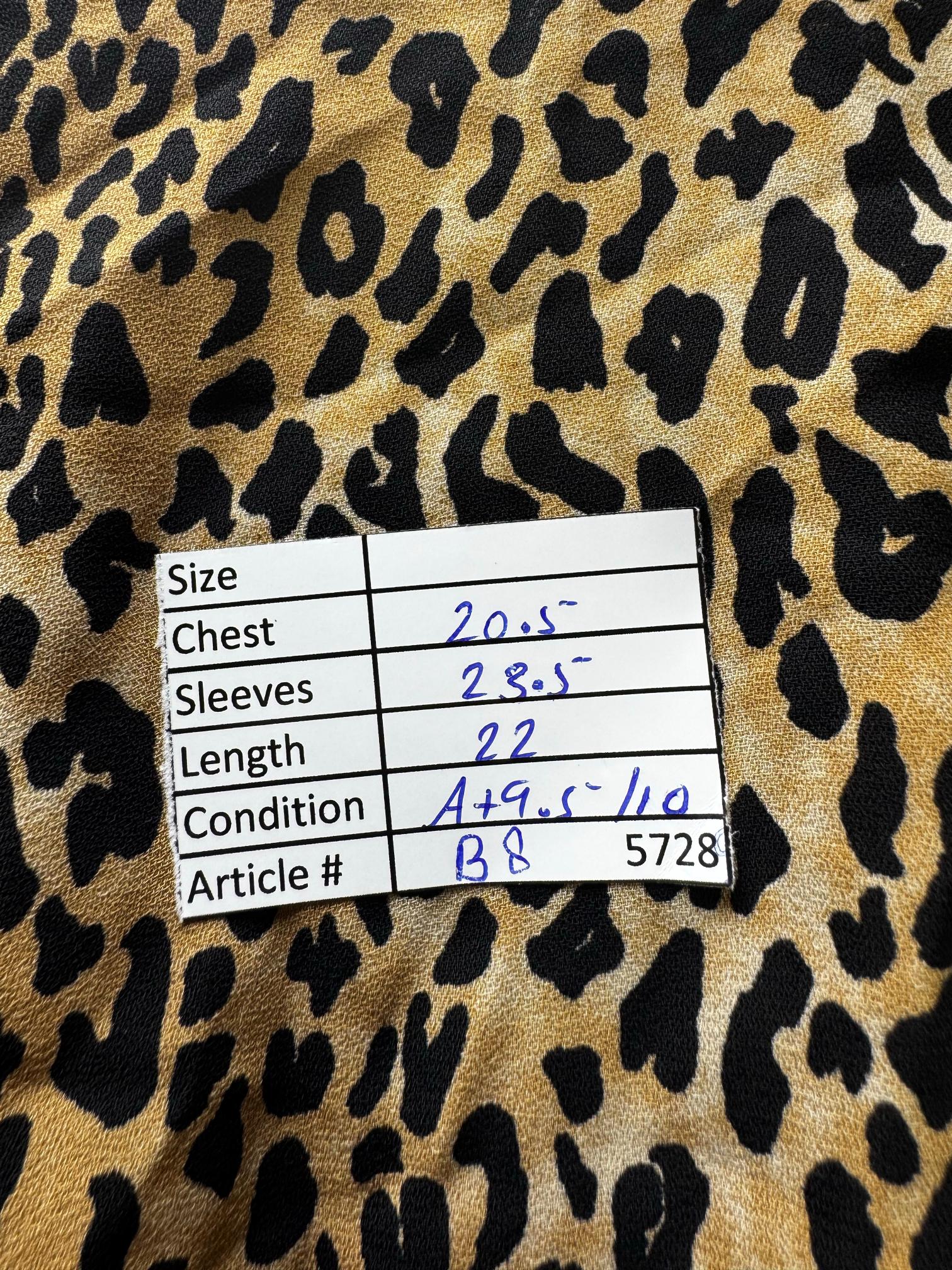 H&M® Large | Bust: 20.5" | Leopard Print | Shirt | B8 - 5728 - Genuine Maal
