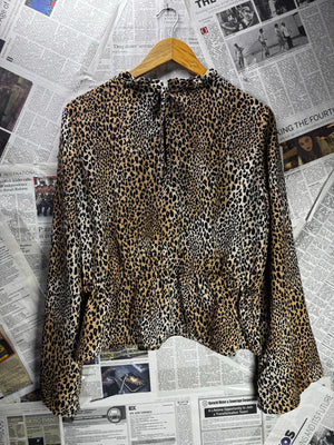 H&M® Large | Bust: 20.5" | Leopard Print | Shirt | B8 - 5728 - Genuine Maal