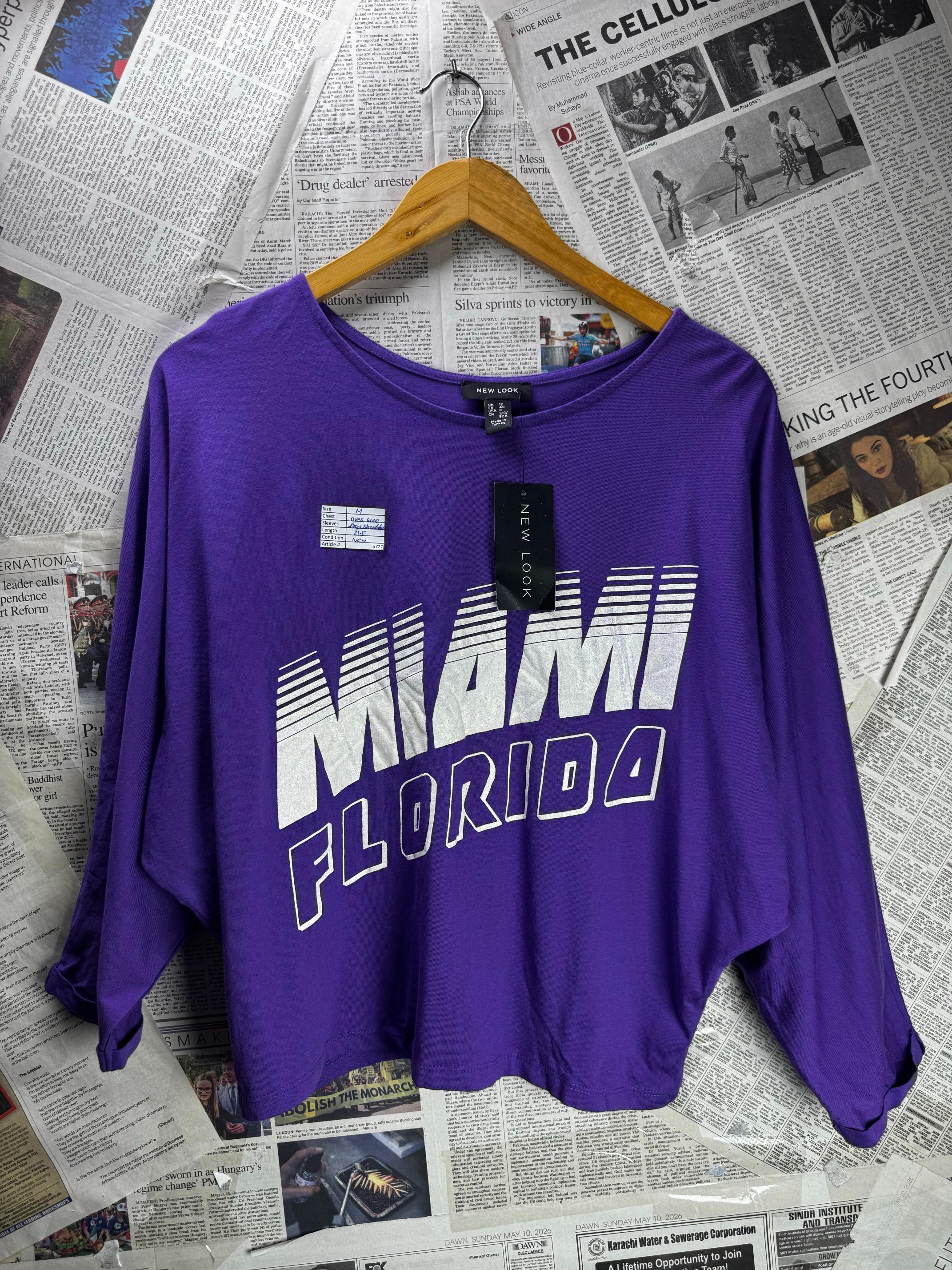 New Look® Medium | Bust: Oversize | Purple | Crop Top | B8 - 5727 - Genuine Maal