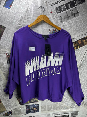 New Look® Medium | Bust: Oversize | Purple | Crop Top | B8 - 5727 - Genuine Maal