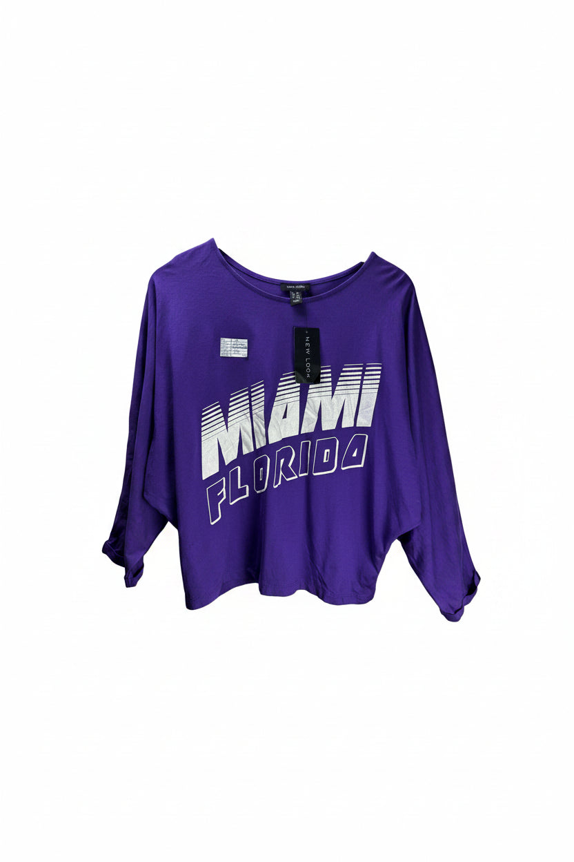 New Look® Medium | Bust: Oversize | Purple | Crop Top | B8 - 5727 - Genuine Maal