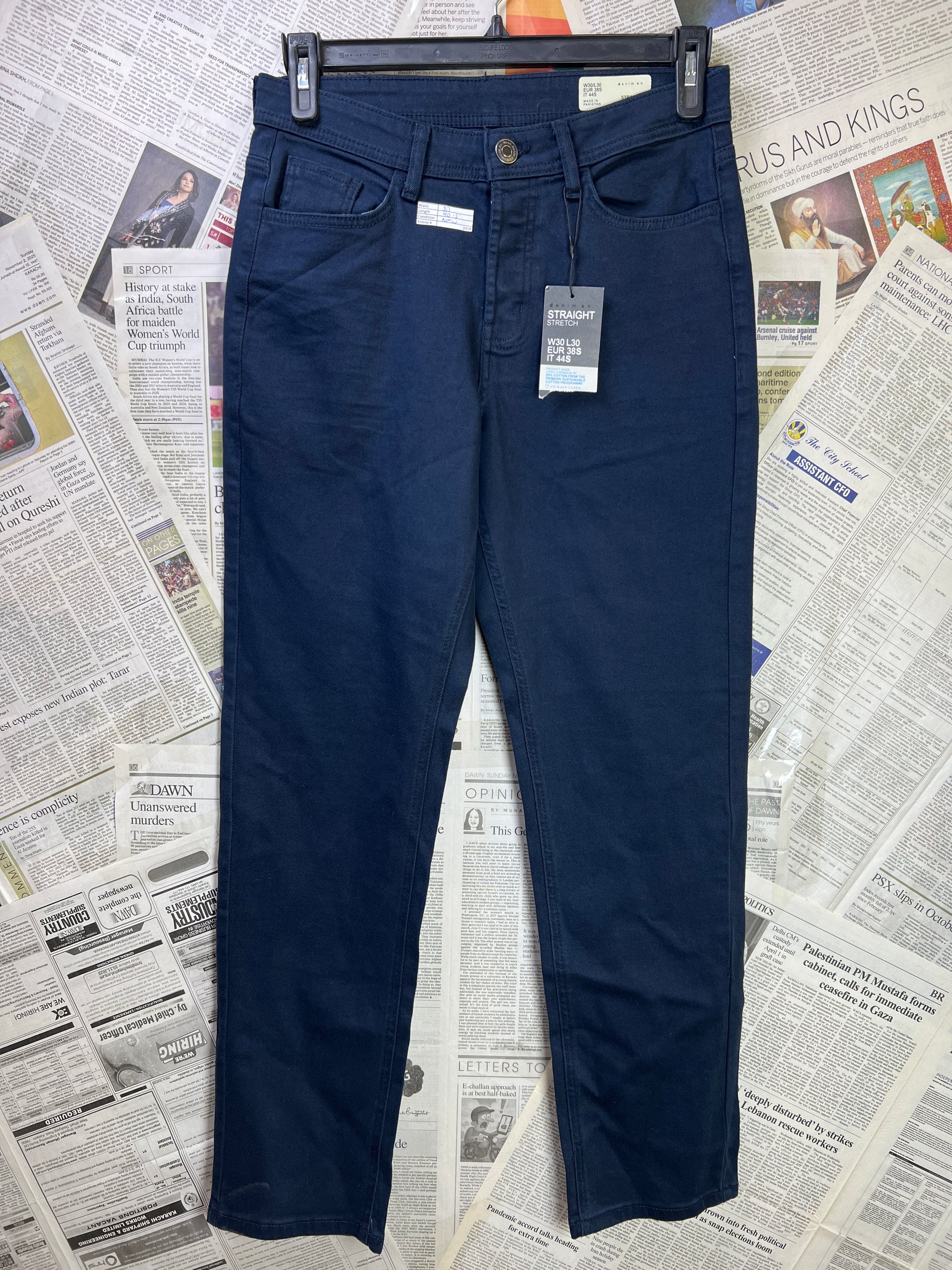 Denim Co® Waist: 30" | Blue | Denim Pant | Straight Fit | 2418 - Genuine Maal