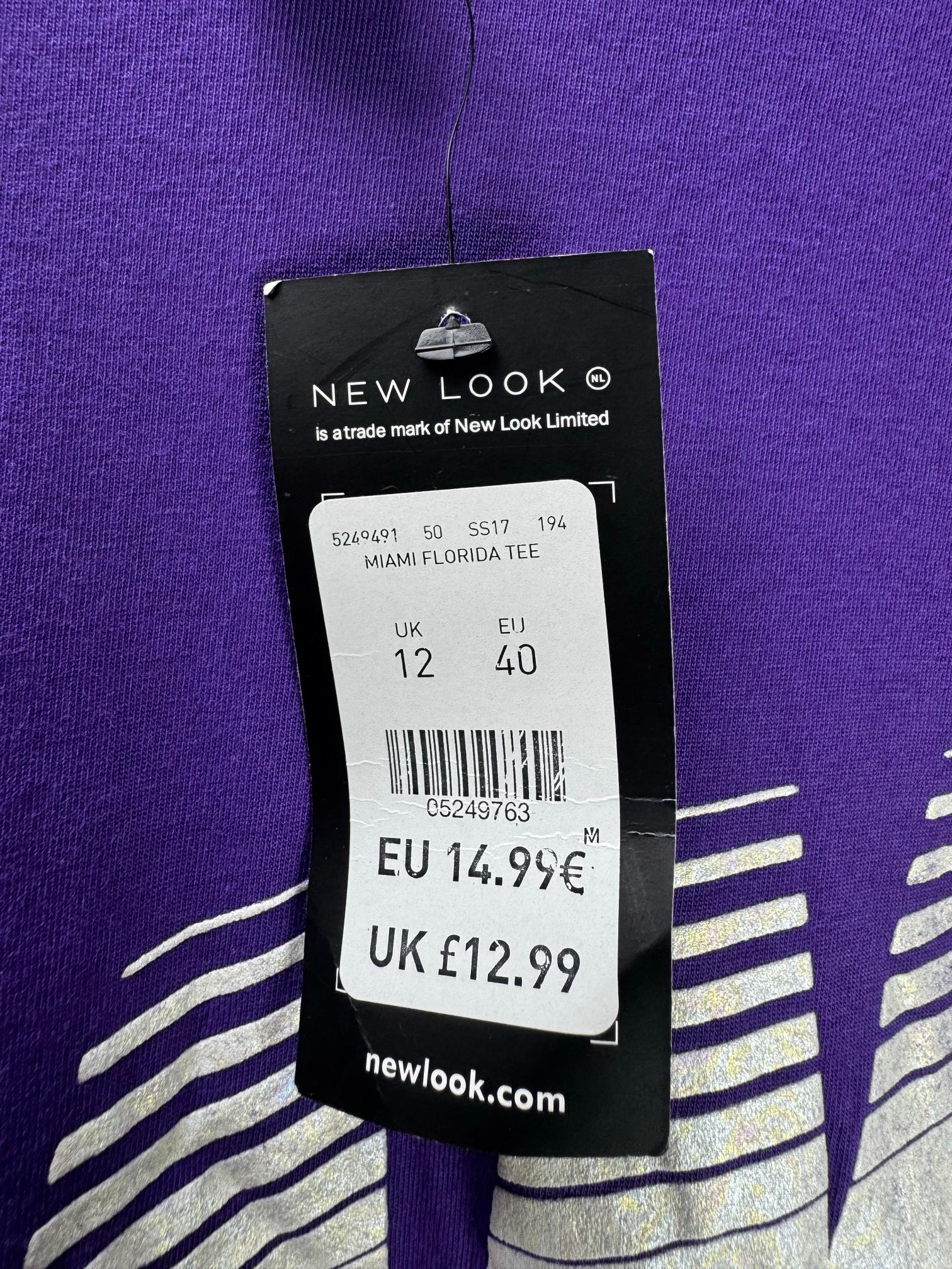 New Look® Medium | Bust: Oversize | Purple | Crop Top | B8 - 5727 - Genuine Maal