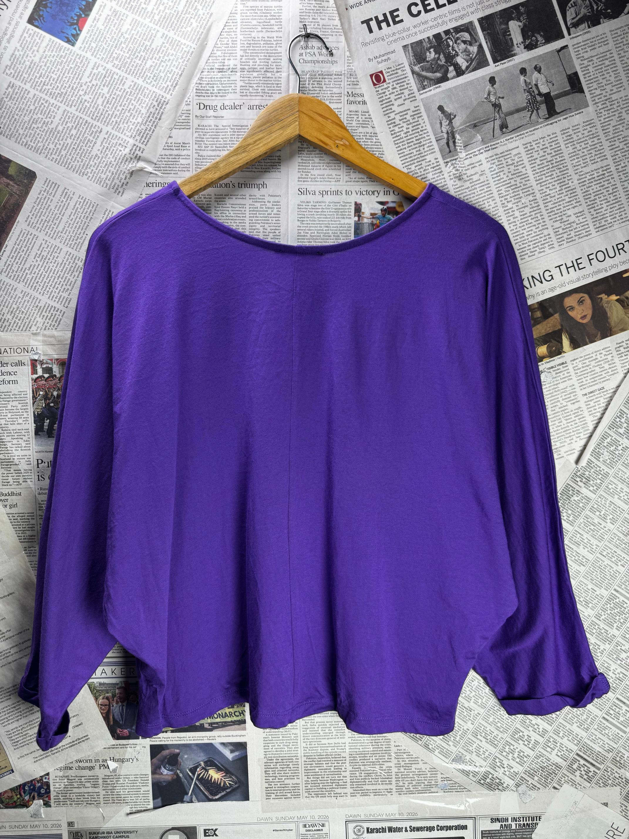 New Look® Medium | Bust: Oversize | Purple | Crop Top | B8 - 5727 - Genuine Maal