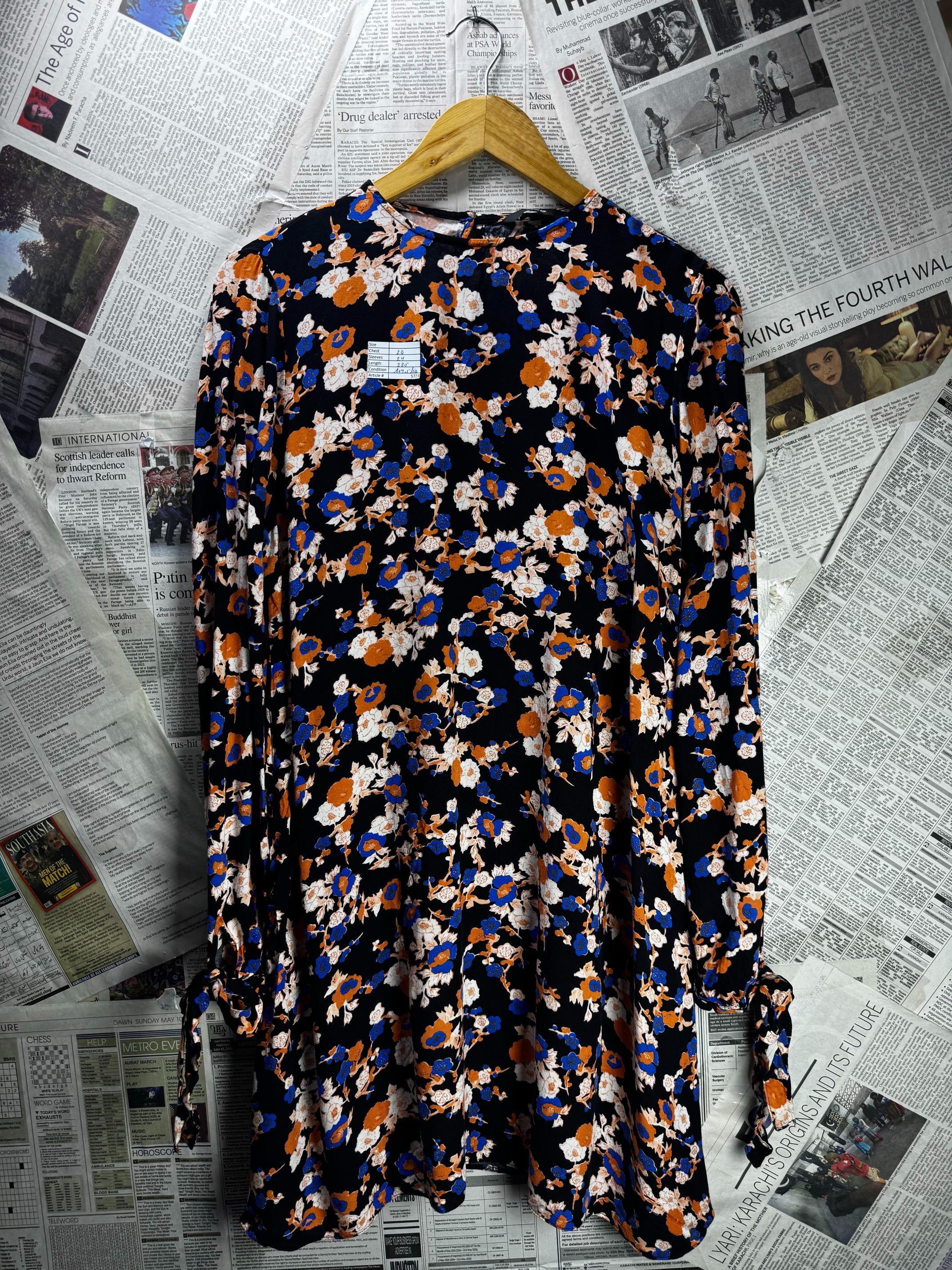 George® Large | Bust: 20" | Floral | Mini Dress | B8 - 5723 - Genuine Maal
