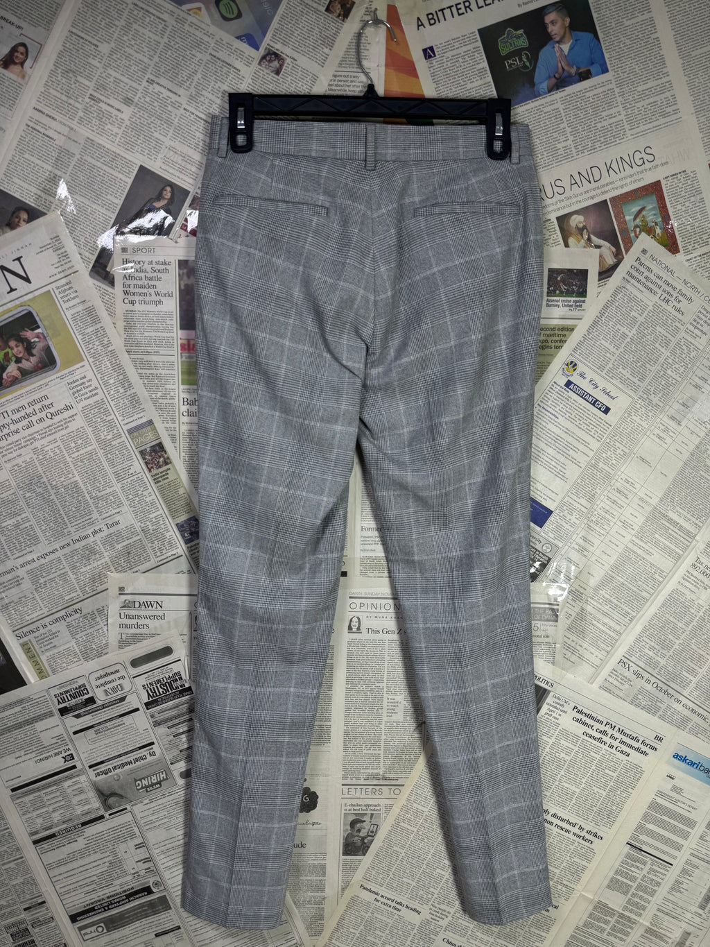 Asos® Waist: 32" | Grey check | Pant | Fit: Skinny | Poly - viscose | 942 - Genuine Maal