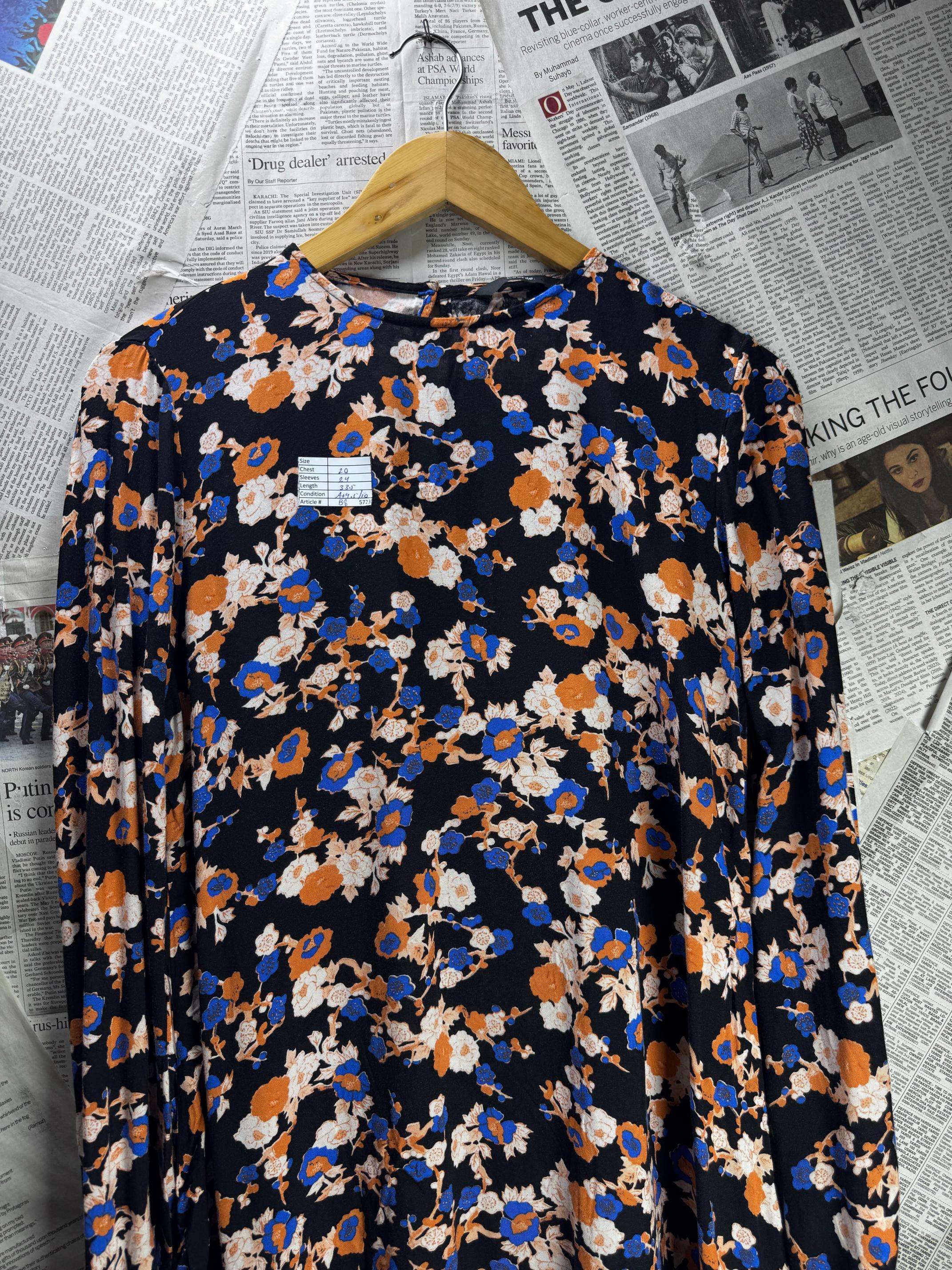 George® Large | Bust: 20" | Floral | Mini Dress | B8 - 5723 - Genuine Maal
