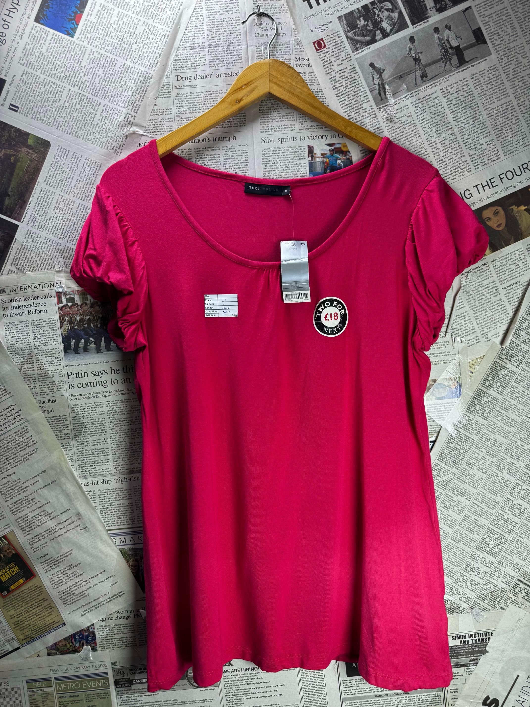 Next® Large | Bust: 21" | Pink | Shirt | B8 - 5951 - Genuine Maal