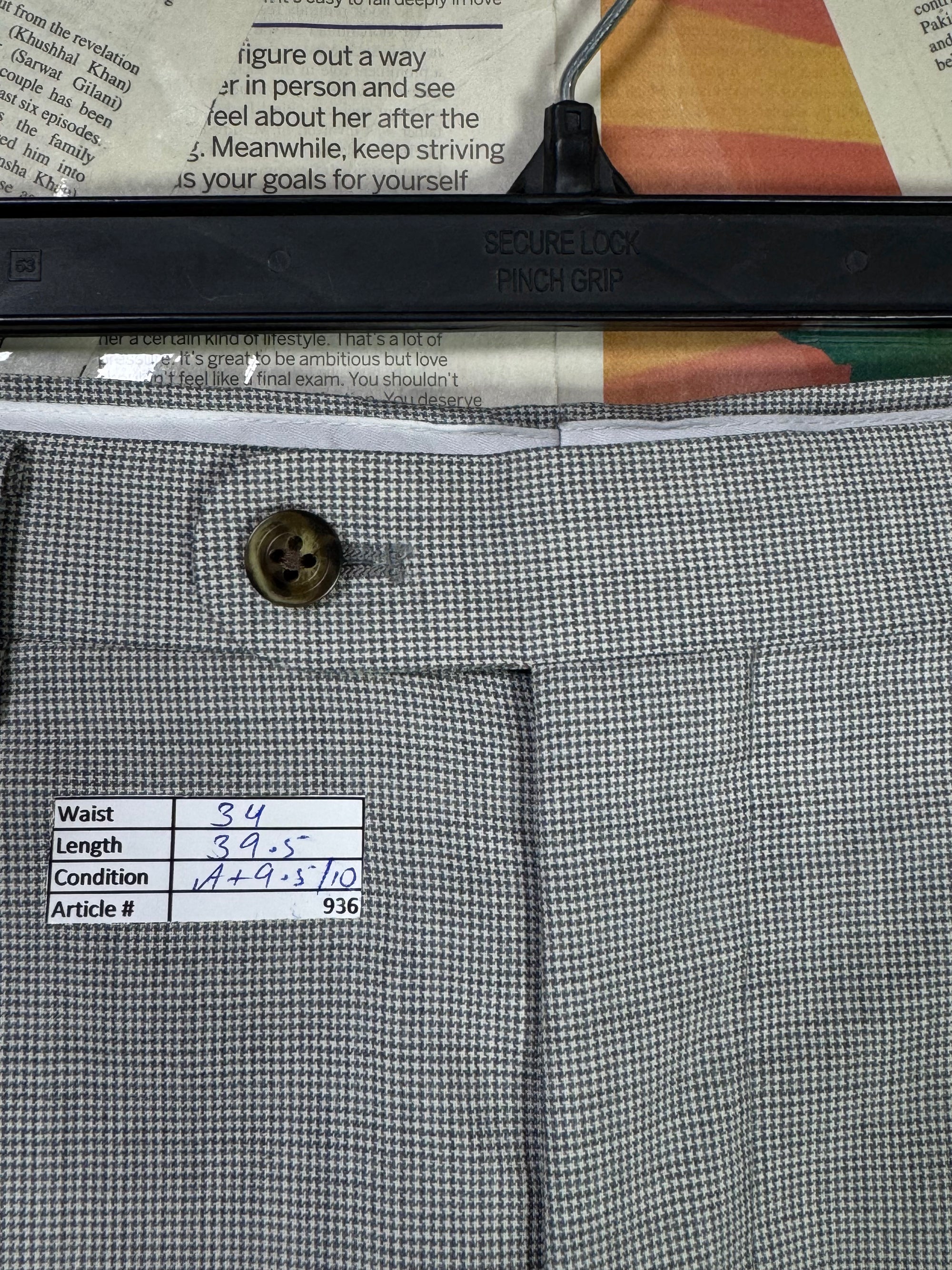 Indochino® Waist: 34" | Textured Grey | Pant | 936 - Genuine Maal