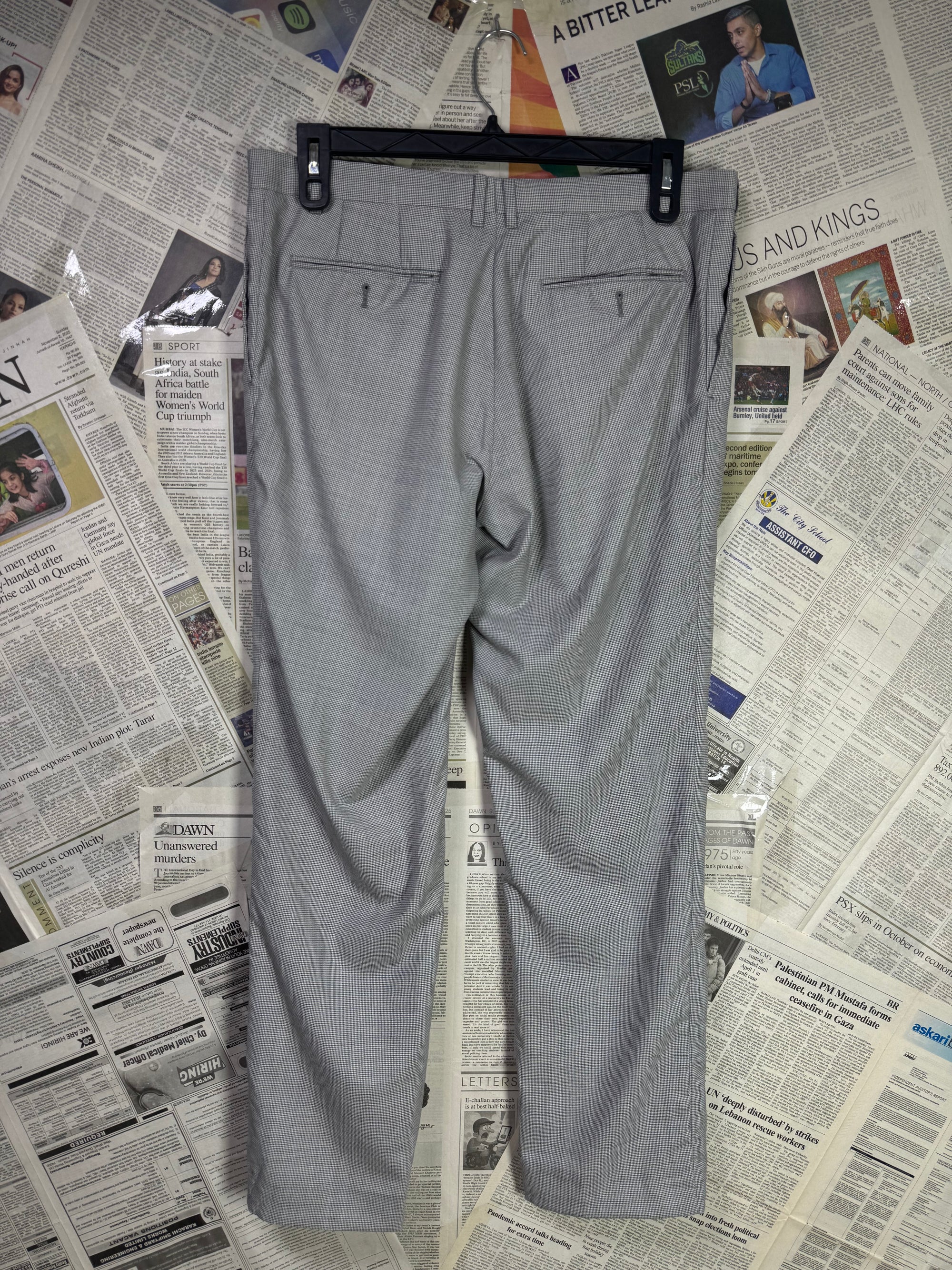 Indochino® Waist: 34" | Textured Grey | Pant | 936 - Genuine Maal