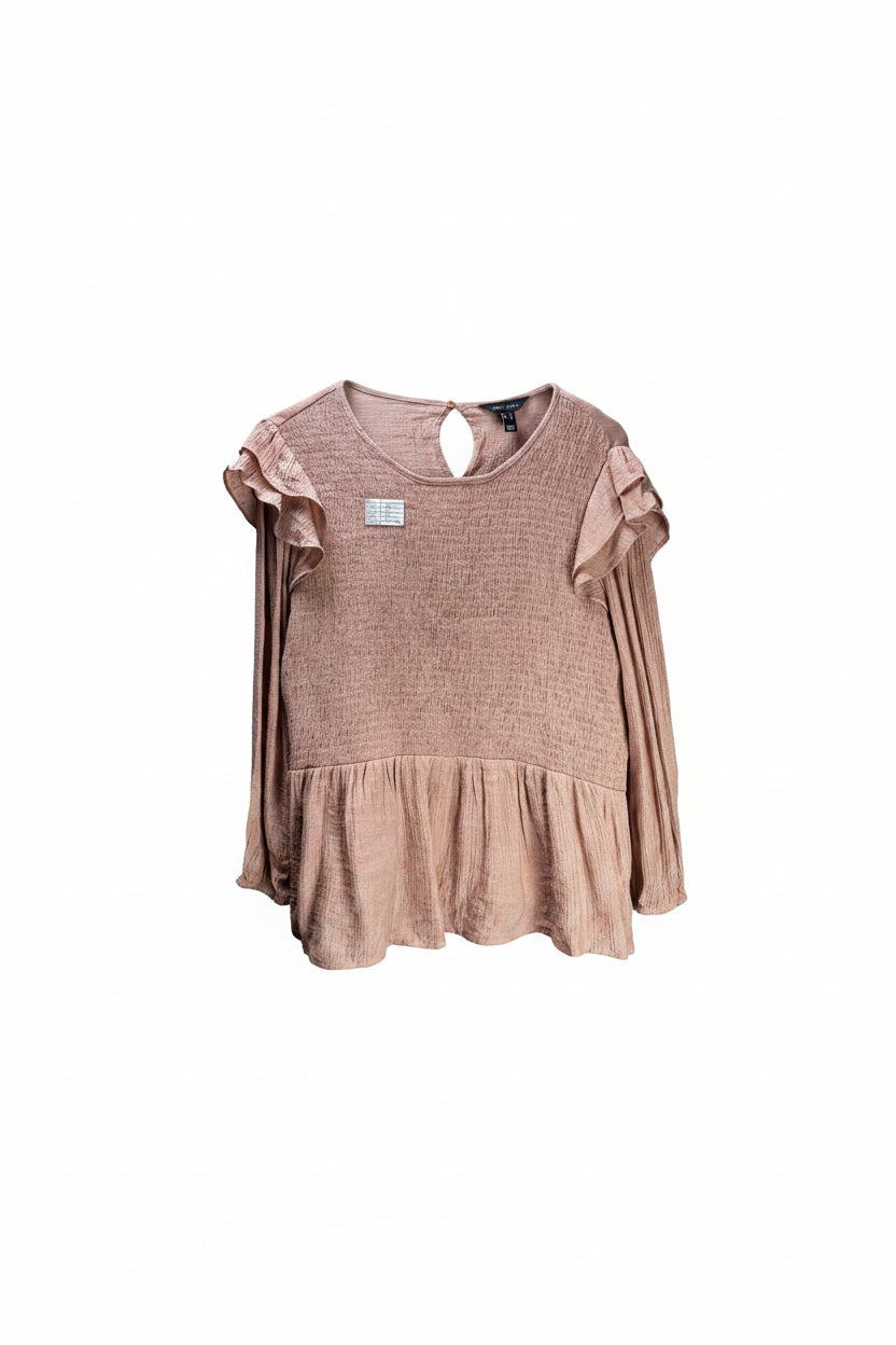 New Look® Large | Bust: 20.5" | Brown | Blouse Shirt | B8 - 5909 - Genuine Maal