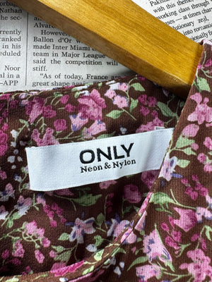 ONLY® Large | Bust: 20" | Disty Floral | Blouse Shirt | B8 - 5721 - Genuine Maal