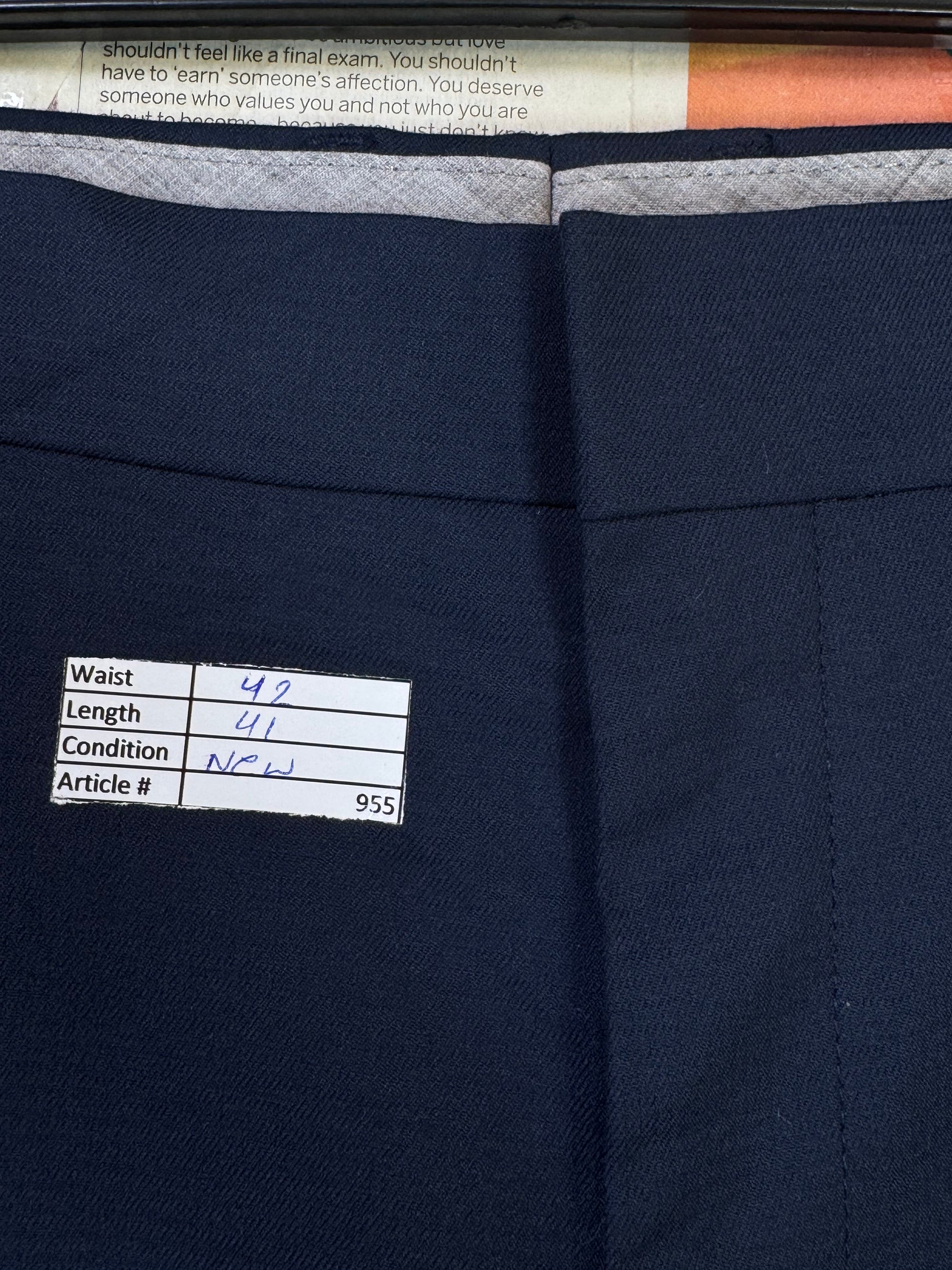 Haggar® Waist: 42" | Navy | Dress Pant | 955 - Genuine Maal