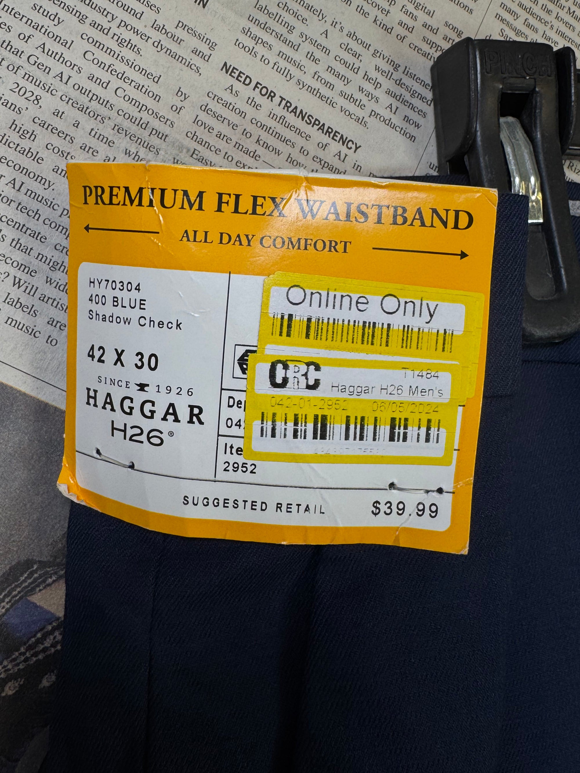 Haggar® Waist: 42" | Navy | Dress Pant | 955 - Genuine Maal