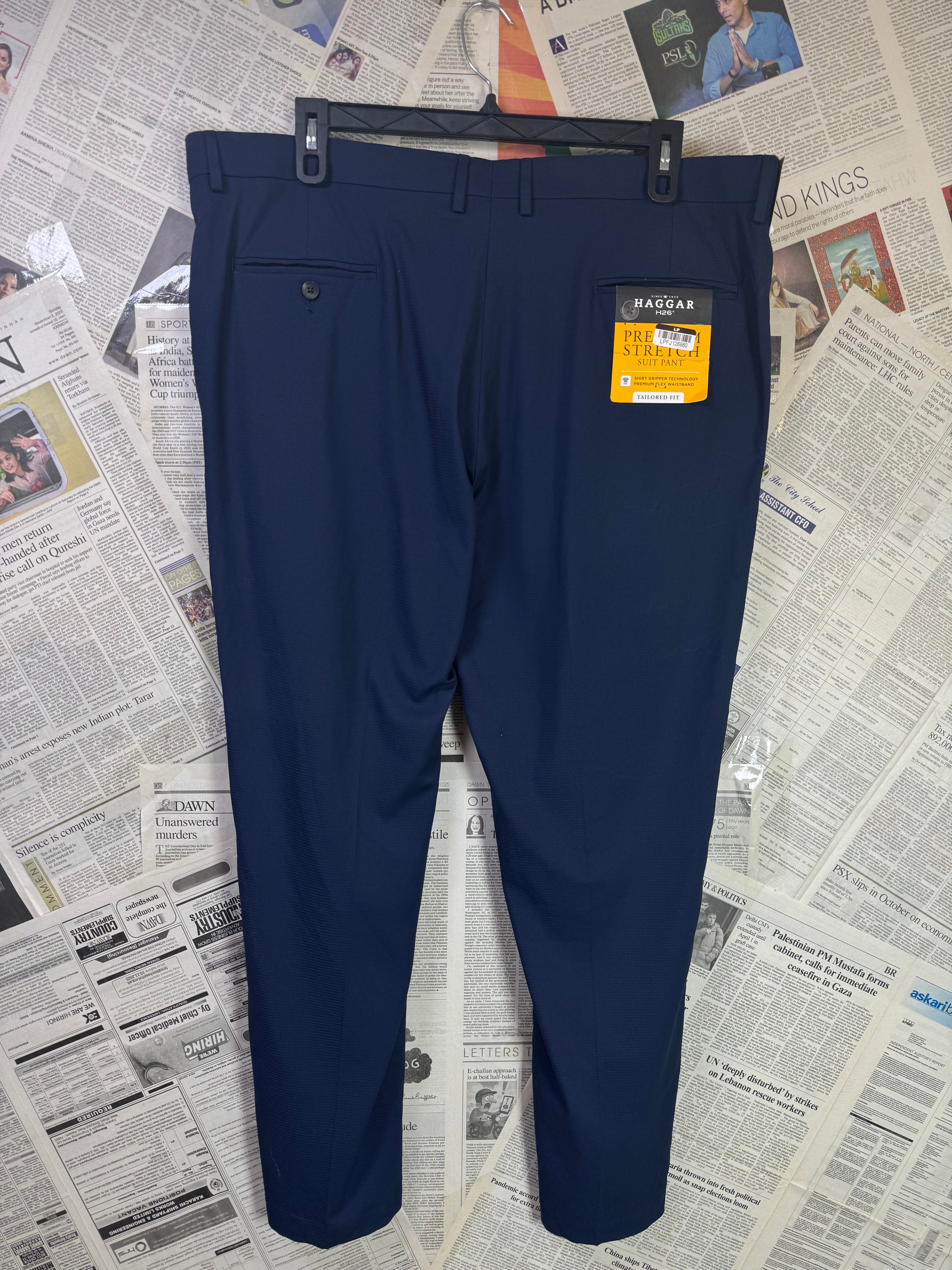 Haggar® Waist: 42" | Navy | Dress Pant | 955 - Genuine Maal