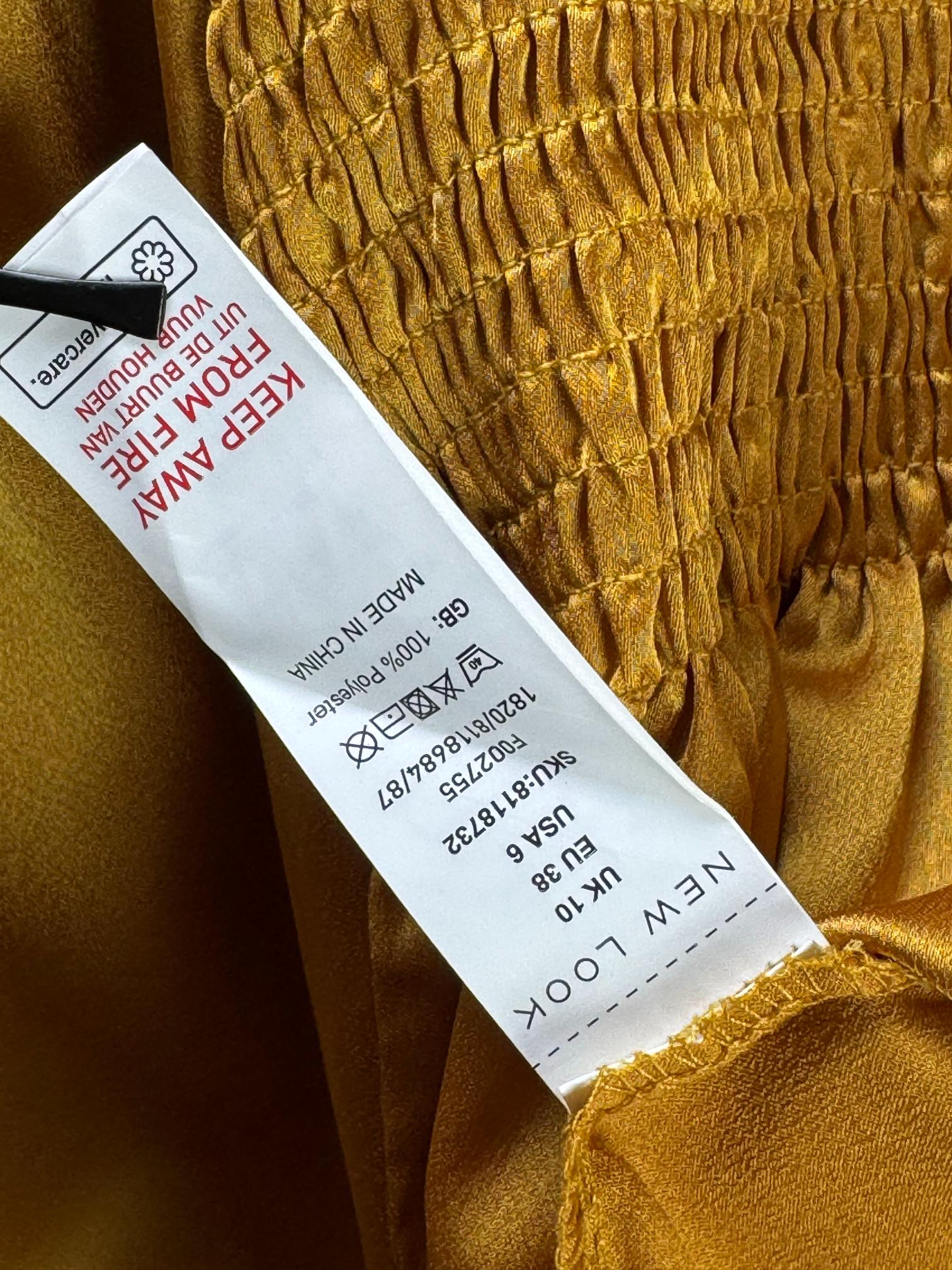 New Look® XS | Bust: 12" | Mustard | Blouse Shirt | B6 - 5910 - Genuine Maal