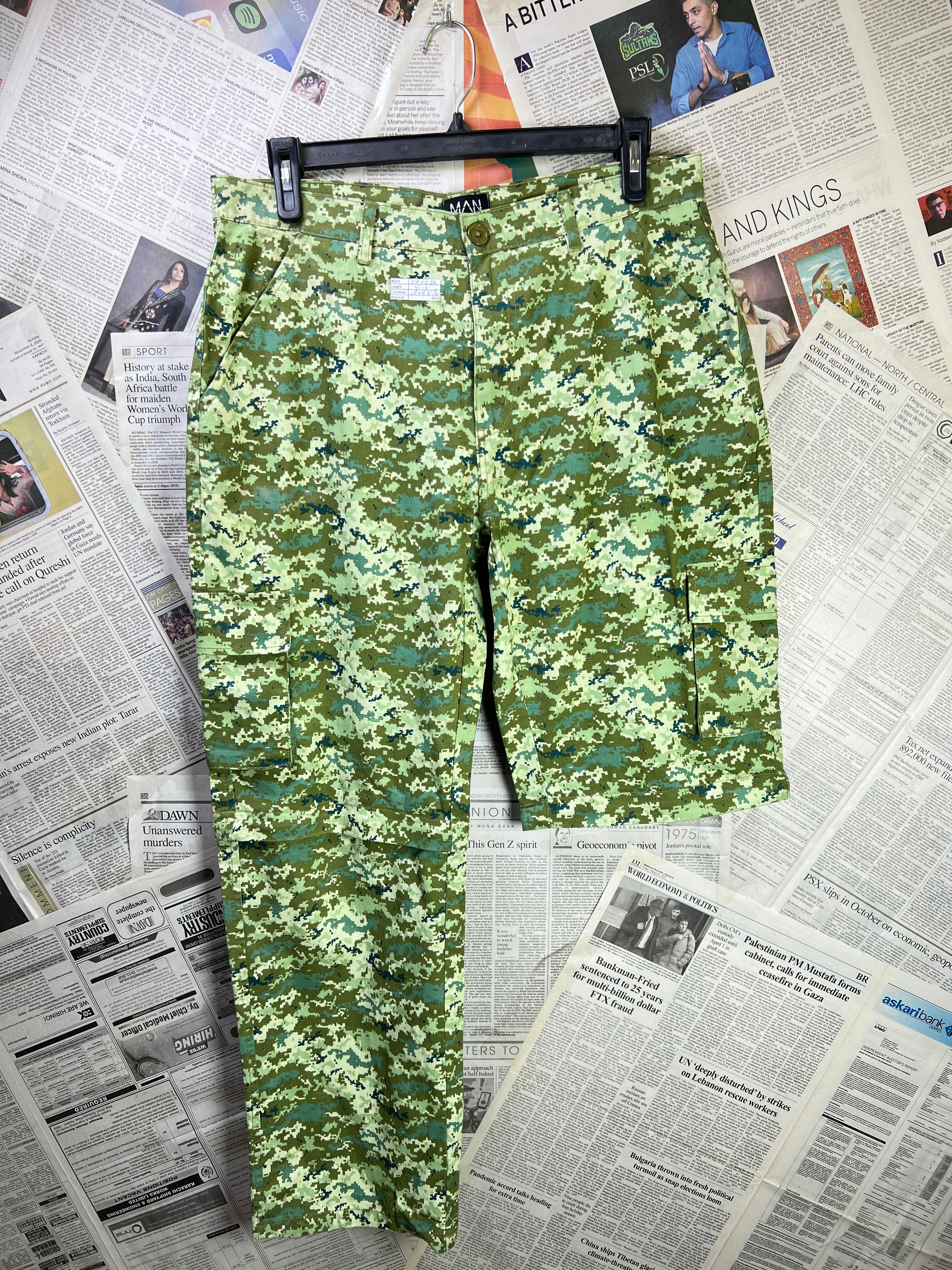 MAN® Waist: 34" to 36" | Marine | Cargo Trouser convertible to Shorts| 2420 - Genuine Maal