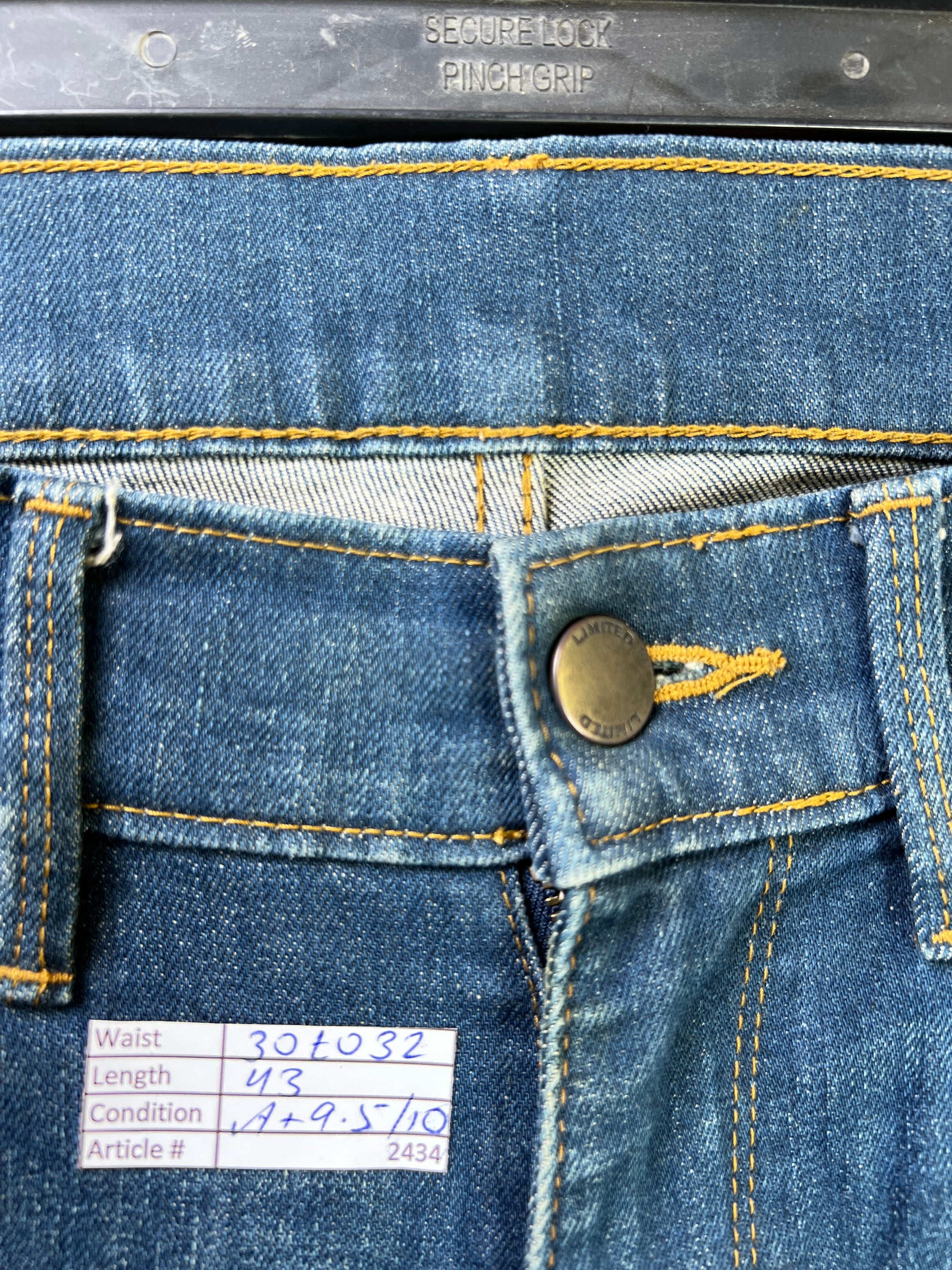 M&S® Waist: 30" to 32" | Blue | Distressed Denim Pant | 2434 - Genuine Maal