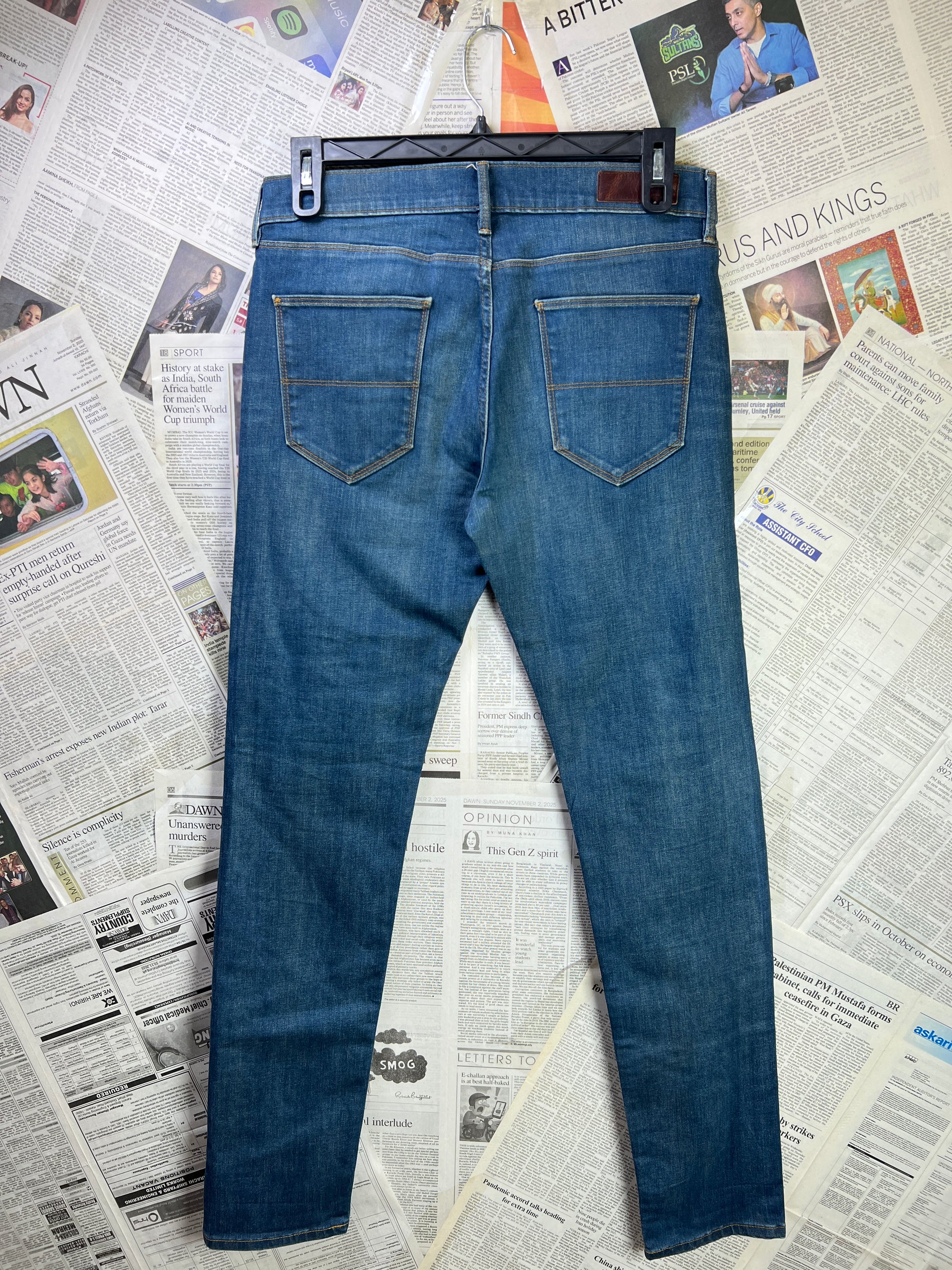 M&S® Waist: 30" to 32" | Blue | Distressed Denim Pant | 2434 - Genuine Maal