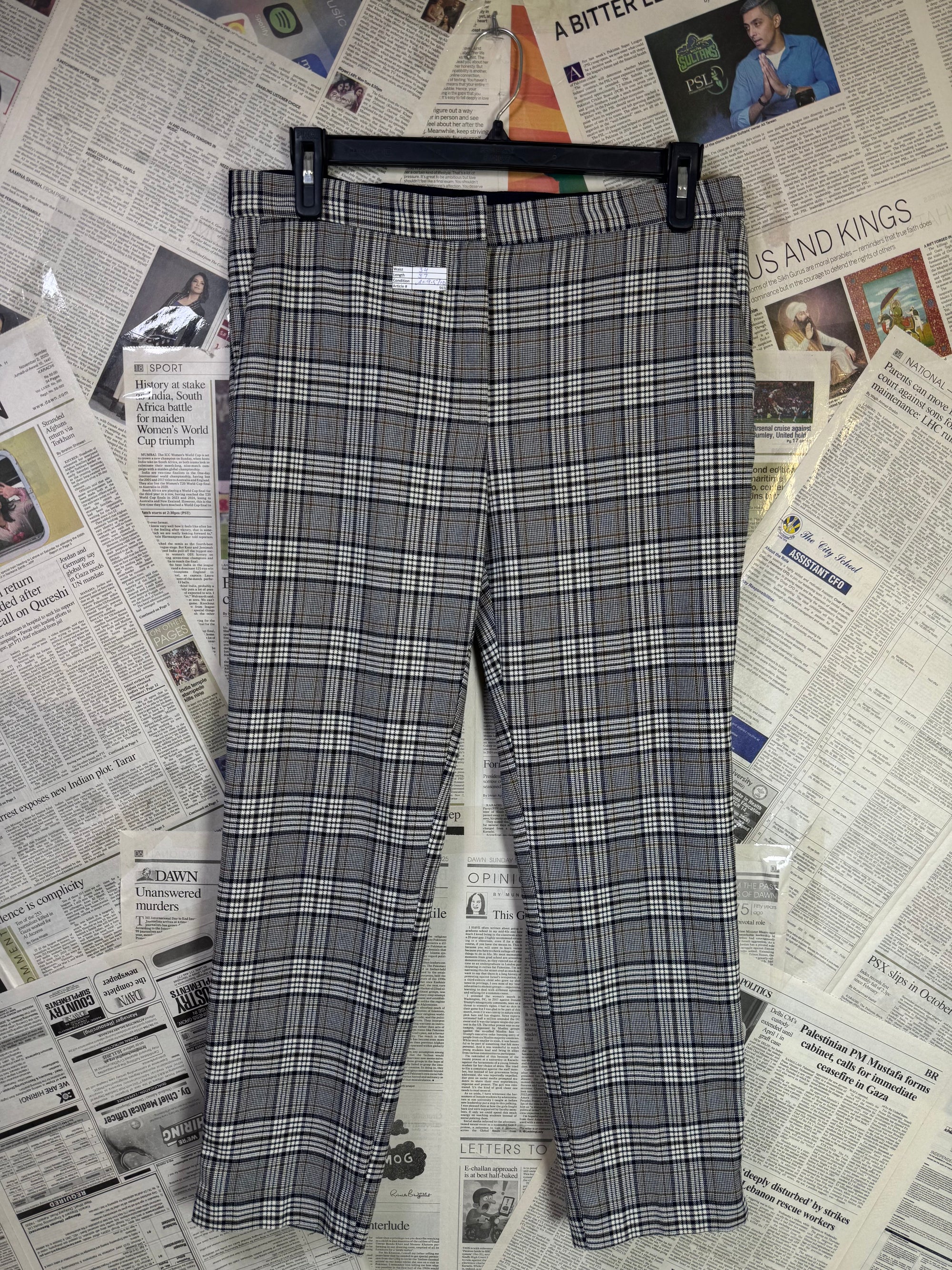 Zara® Waist: 34" | Check | Pant | 965 - Genuine Maal