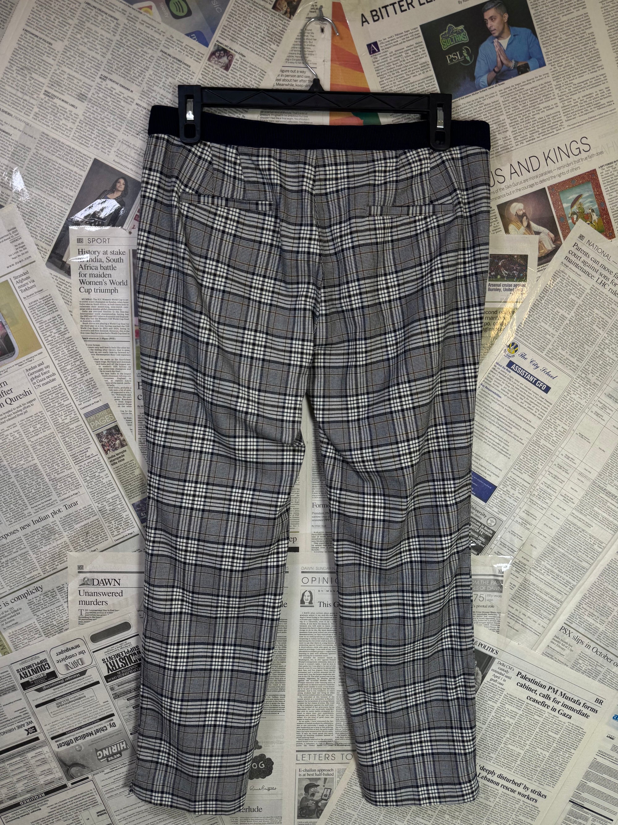 Zara® Waist: 34" | Check | Pant | 965 - Genuine Maal