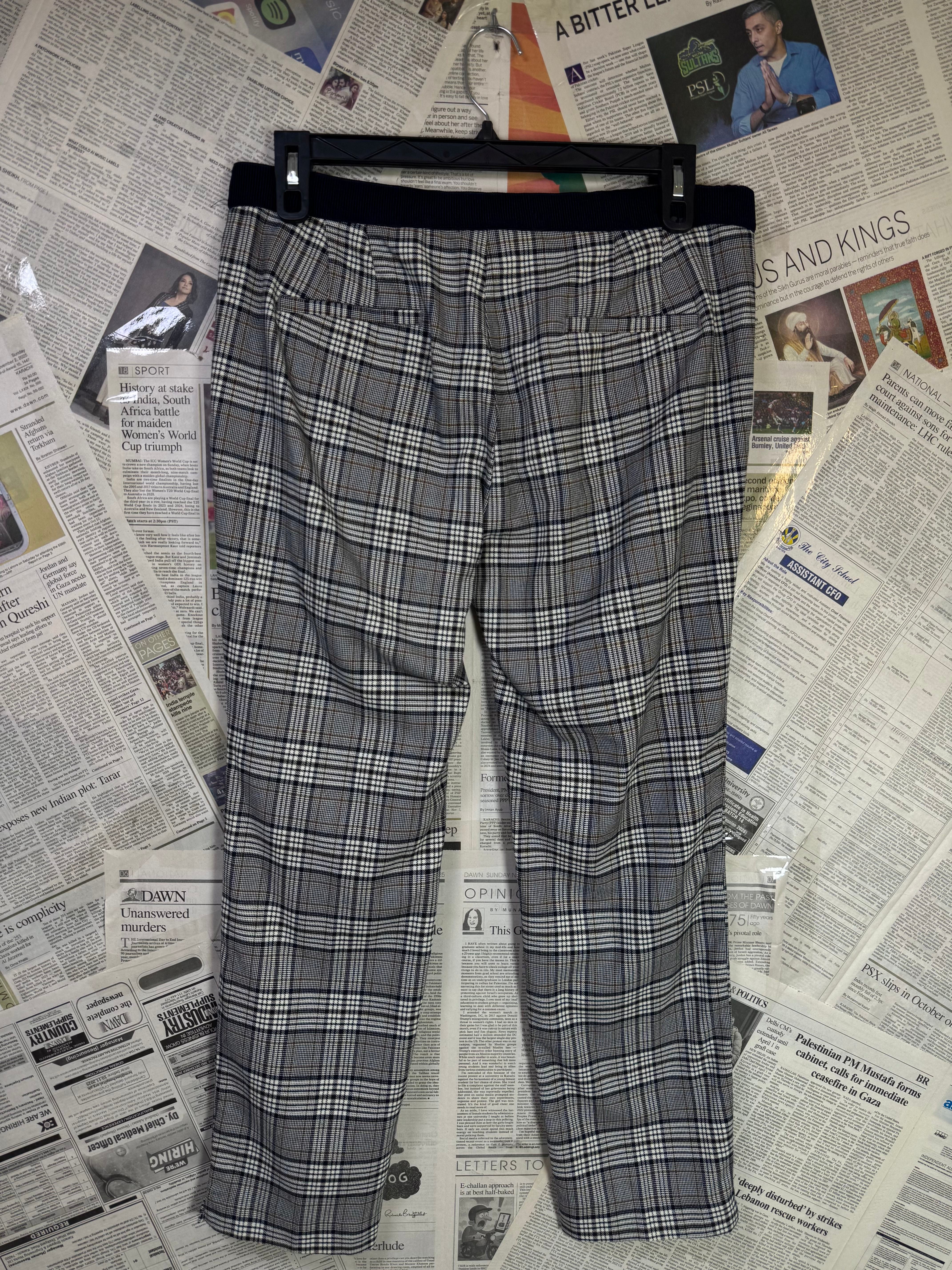 Zara® Waist: 34" | Check | Pant | 965 - Genuine Maal