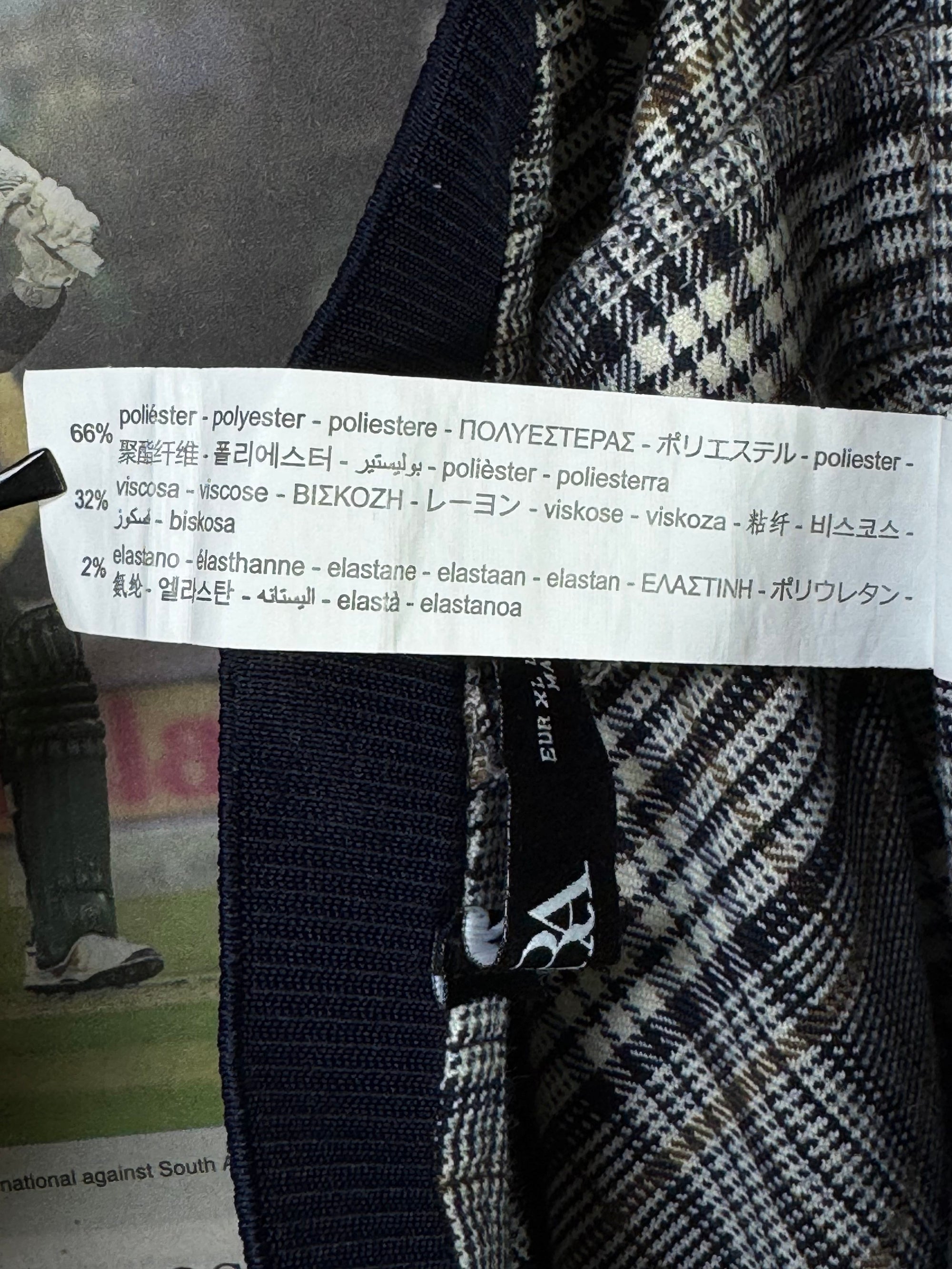 Zara® Waist: 34" | Check | Pant | 965 - Genuine Maal