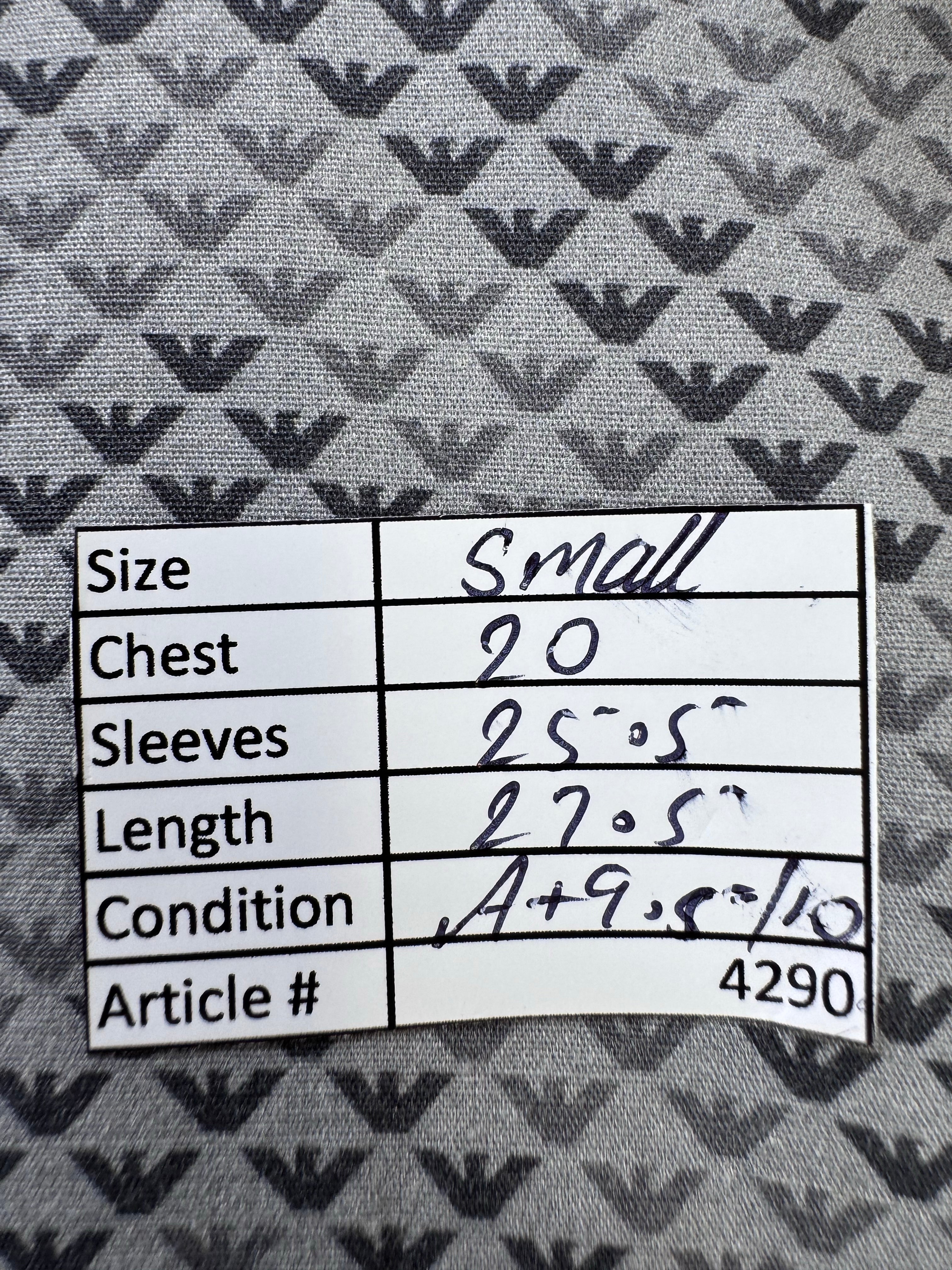 Emporio Armani® Small | Chest: 20" | Grey | Shirt | 4290 - Genuine Maal
