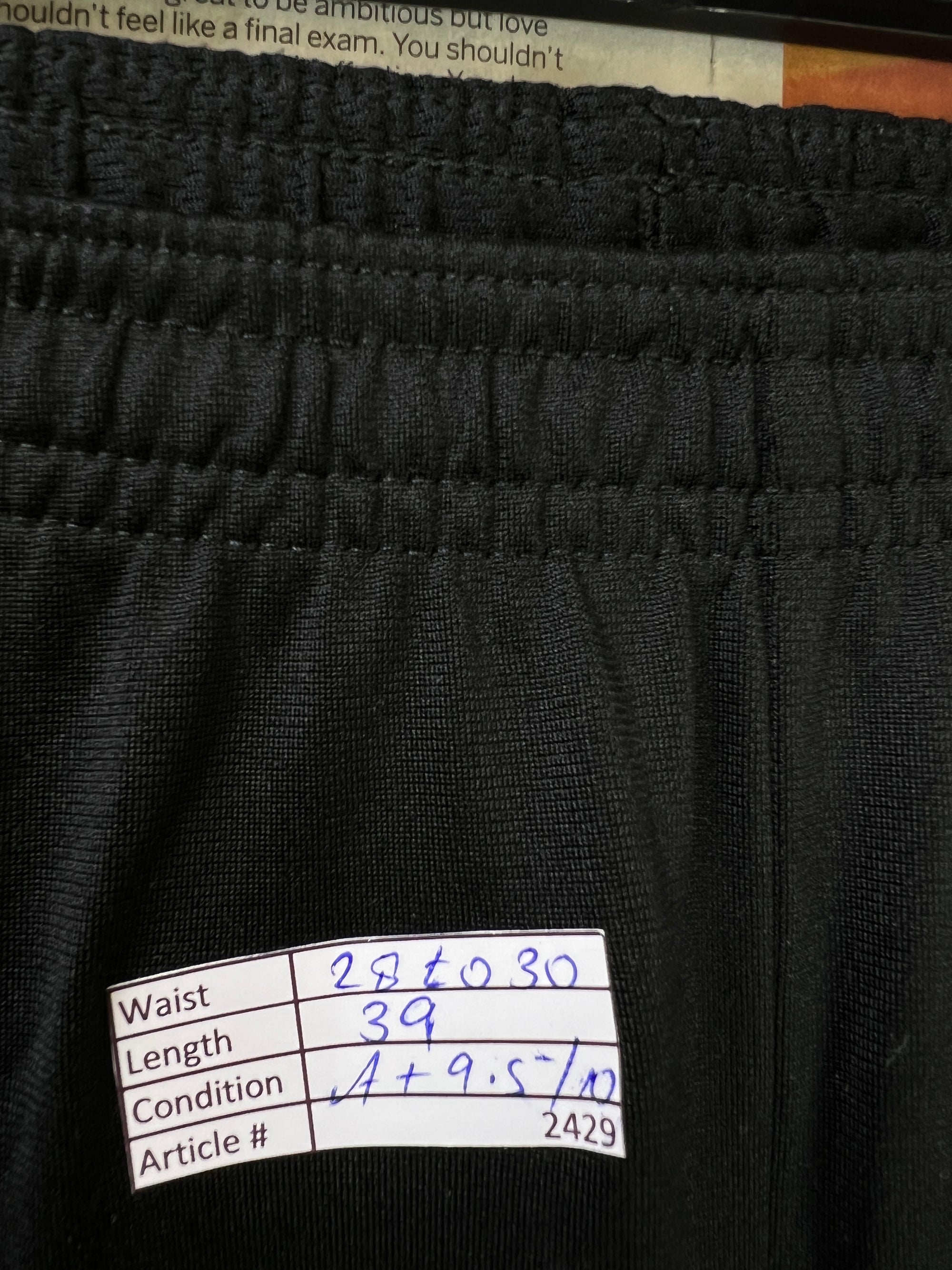 N*ke® Waist: 28" to 30" | Black | Trouser | Stretch Lining | 2429 - Genuine Maal