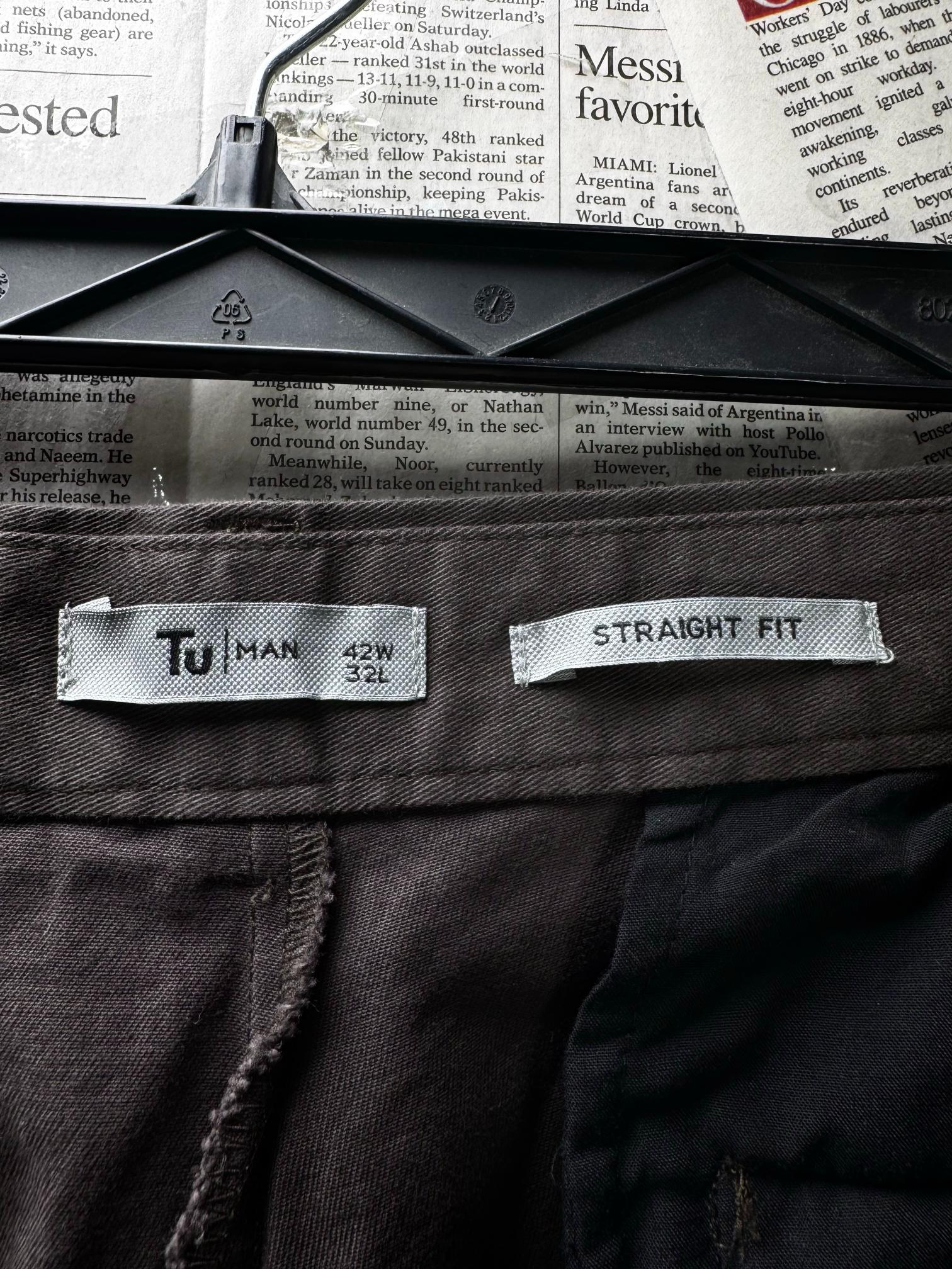 Tu® Waist: 42" | Brown | Straight Fit Chino Pants | Cotton-Lycra | M3 - 2533 - Genuine Maal