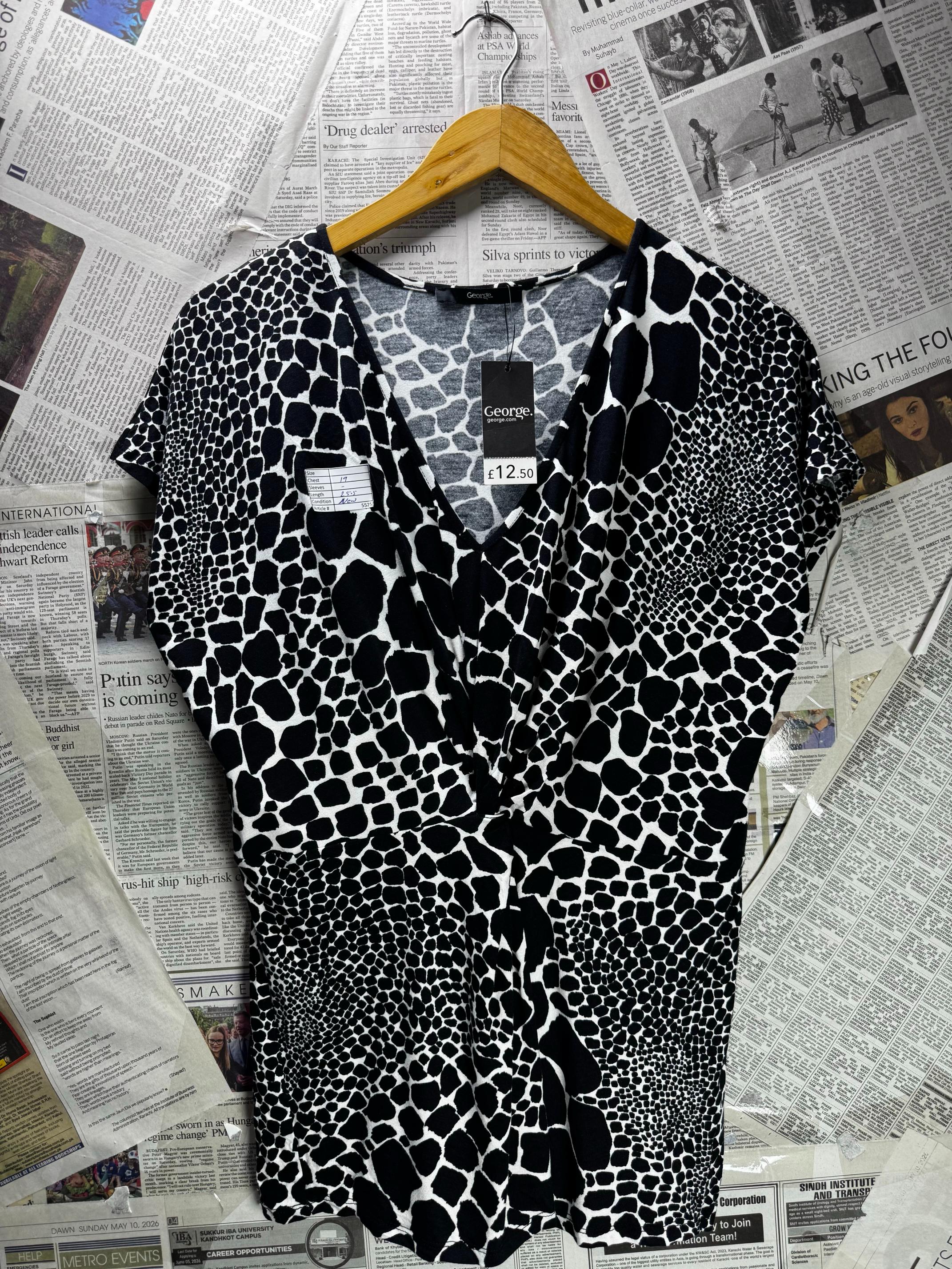 George® Medium | Bust: 19" | Marble | Blouse Shirt | B5 - 5525 - Genuine Maal