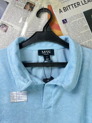 MAN® XS | Chest: 23.5" oversize | Aqua Blue | Polo | 1987 - Genuine Maal