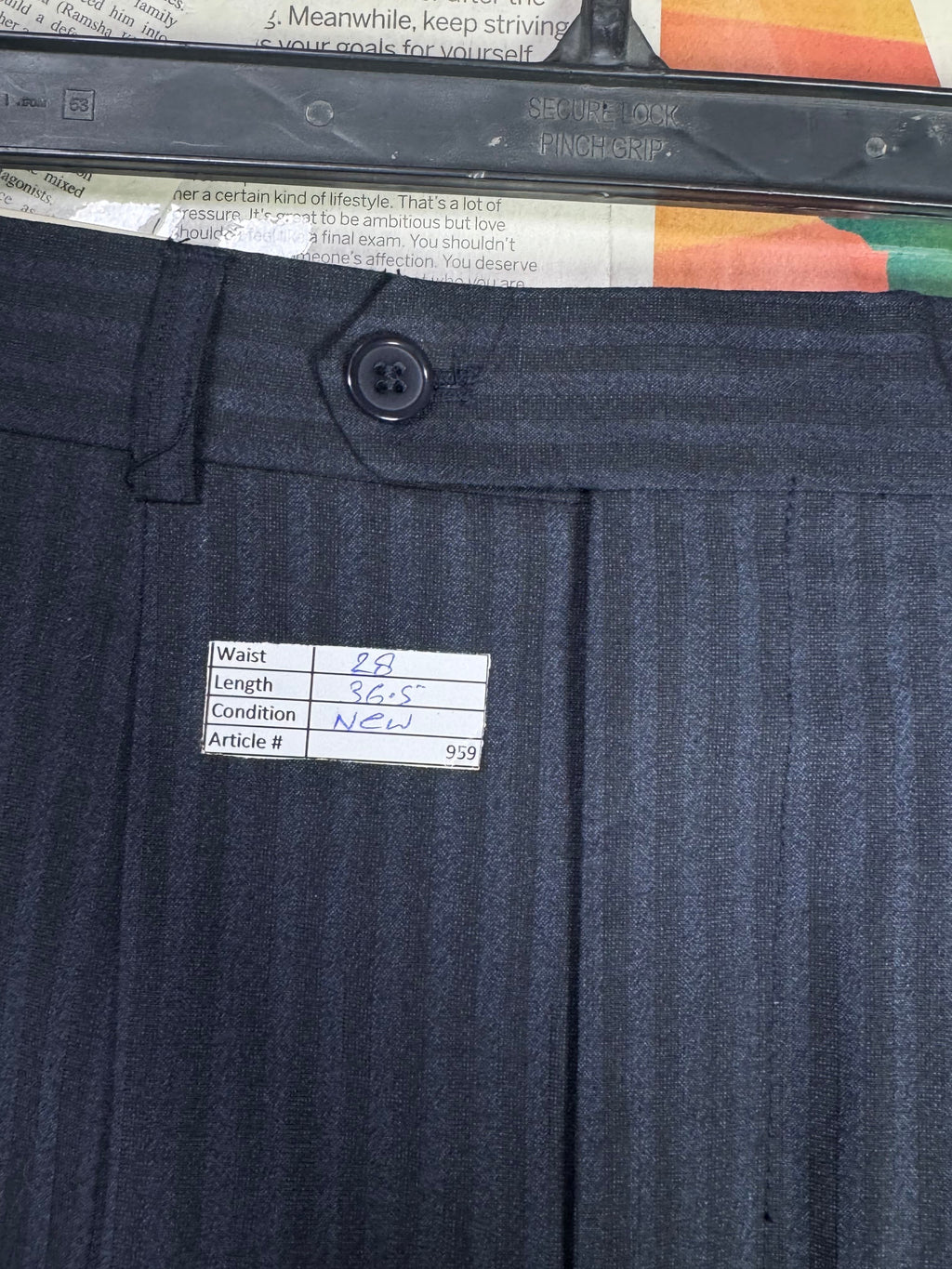 Bertucci® Waist: 28" | Navy Blue | Pleated Pant | 959 - Genuine Maal