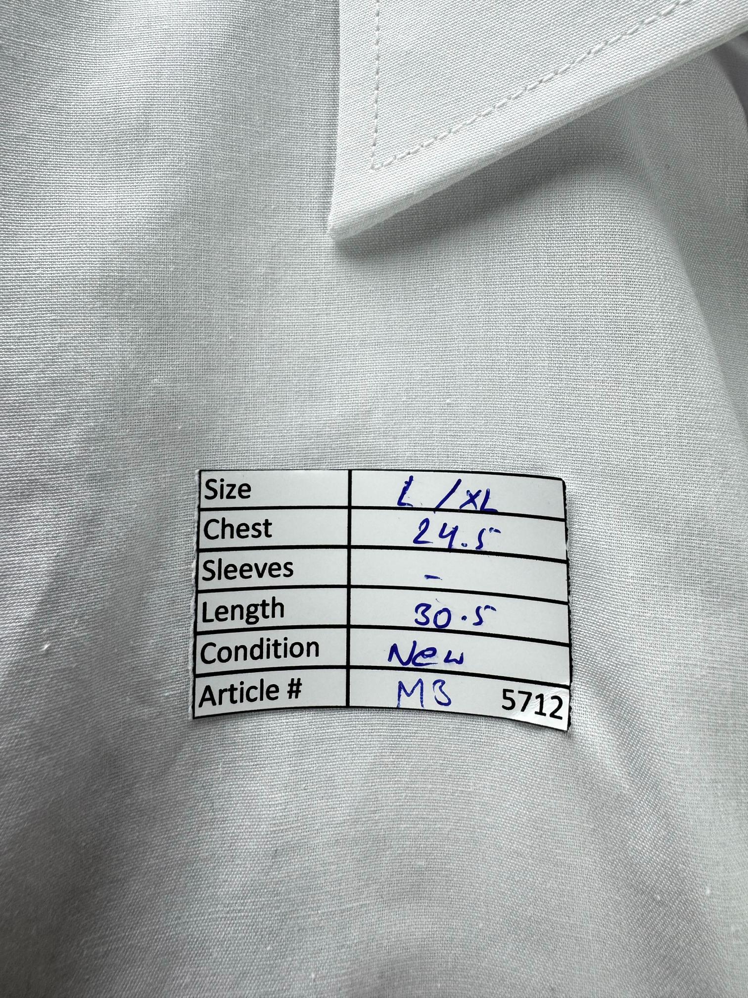 TOOTAL® L/XL | Chest: 24.5" | White | Shirt | Poly-Cotton | M3 - 5712