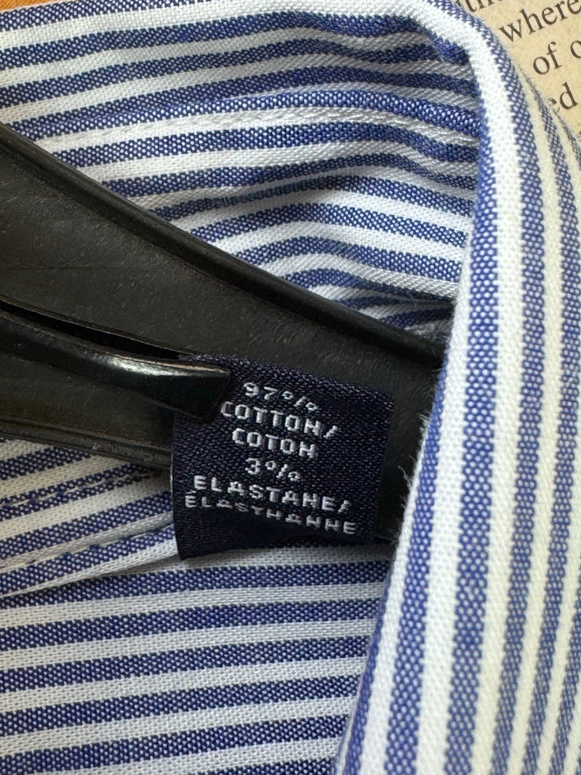 Tommy Hilfig*r® L/XL | Chest: 24.5" | Stripe | Collar 17" Shirt | Cotton - Elastane | 3911 - Genuine Maal