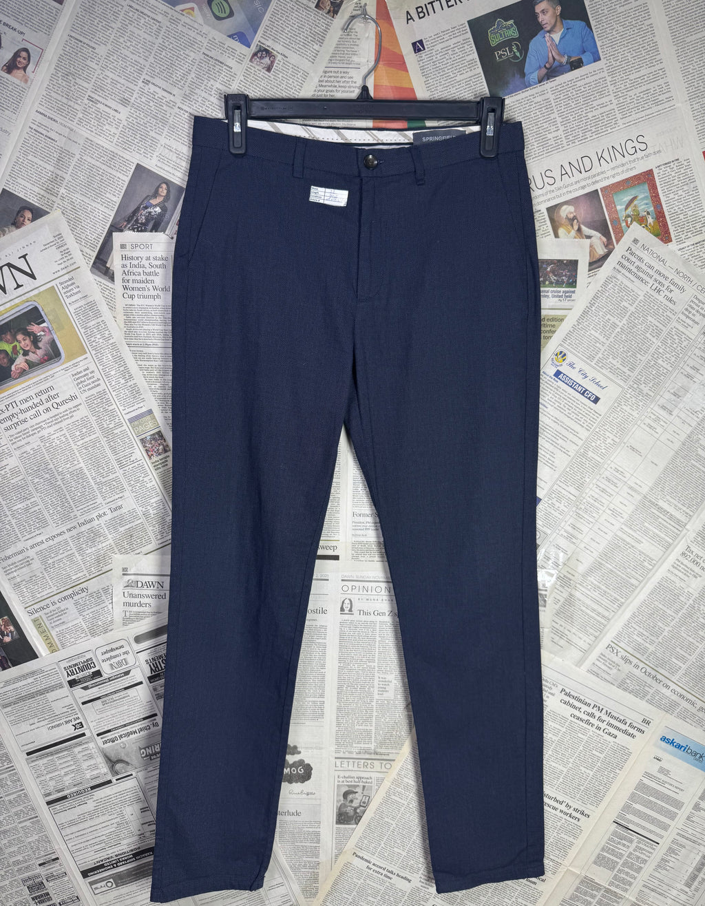 Springfield® Waist: 32" | Textured Blue | Pant | 934 - Genuine Maal