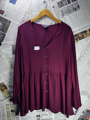Primark® XXL | Bust: 23.5" | Purple | Blouse Shirt | B5 - 5531 - Genuine Maal