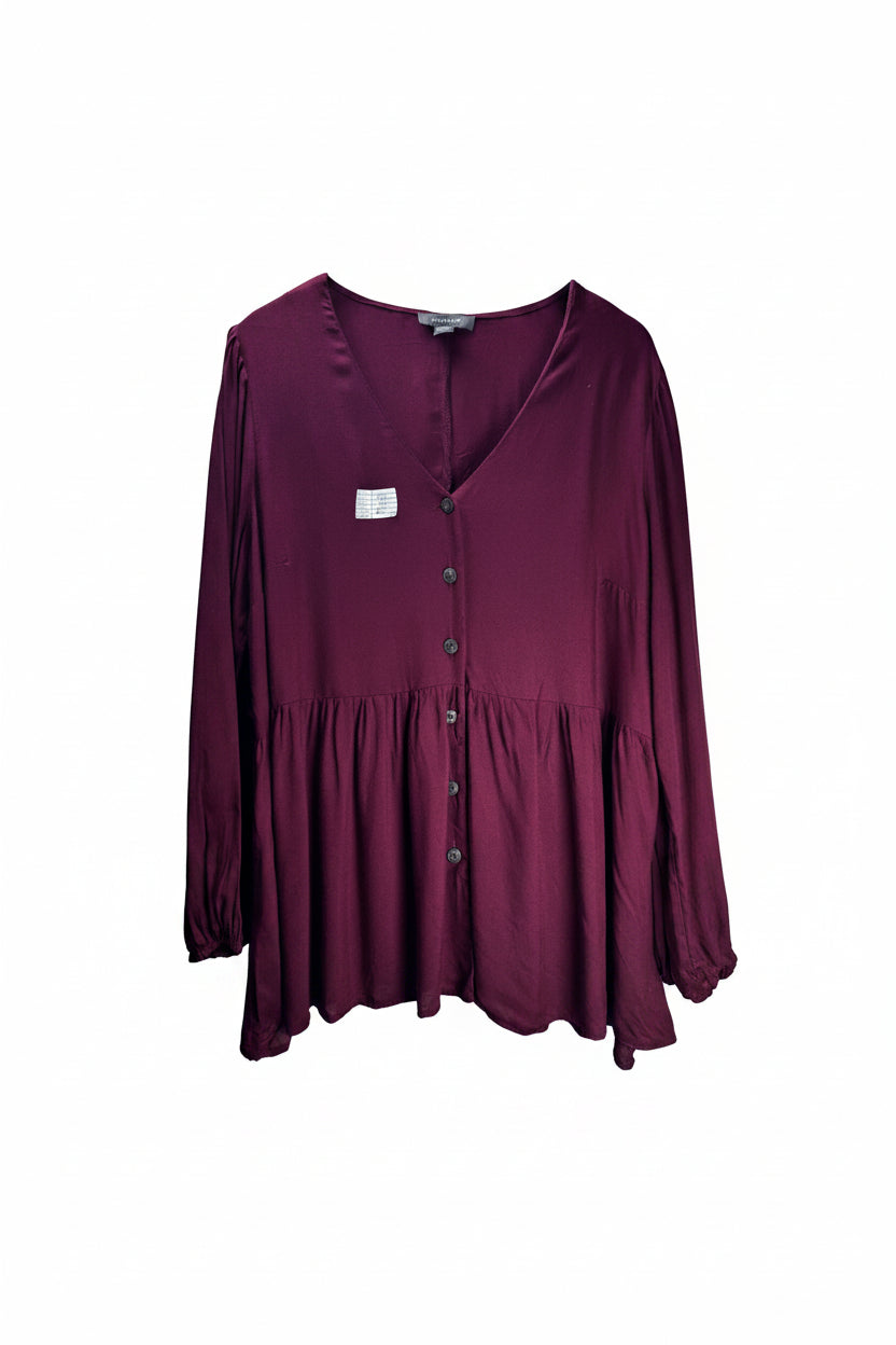 Primark® XXL | Bust: 23.5" | Purple | Blouse Shirt | B5 - 5531 - Genuine Maal