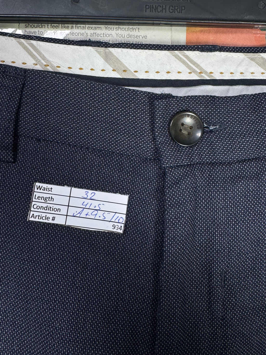 Springfield® Waist: 32" | Textured Blue | Pant | 934 - Genuine Maal