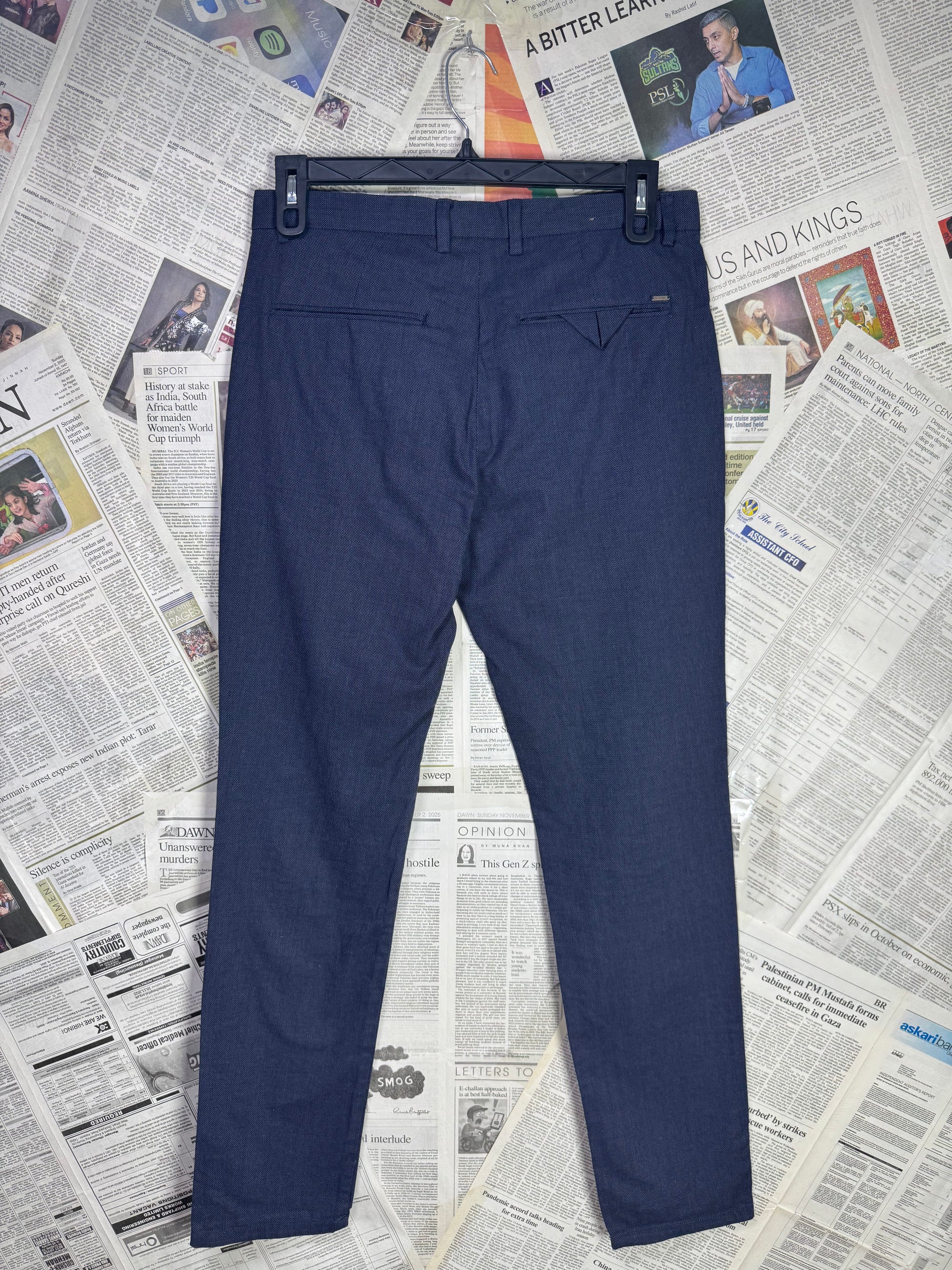 Springfield® Waist: 32" | Textured Blue | Pant | 934 - Genuine Maal