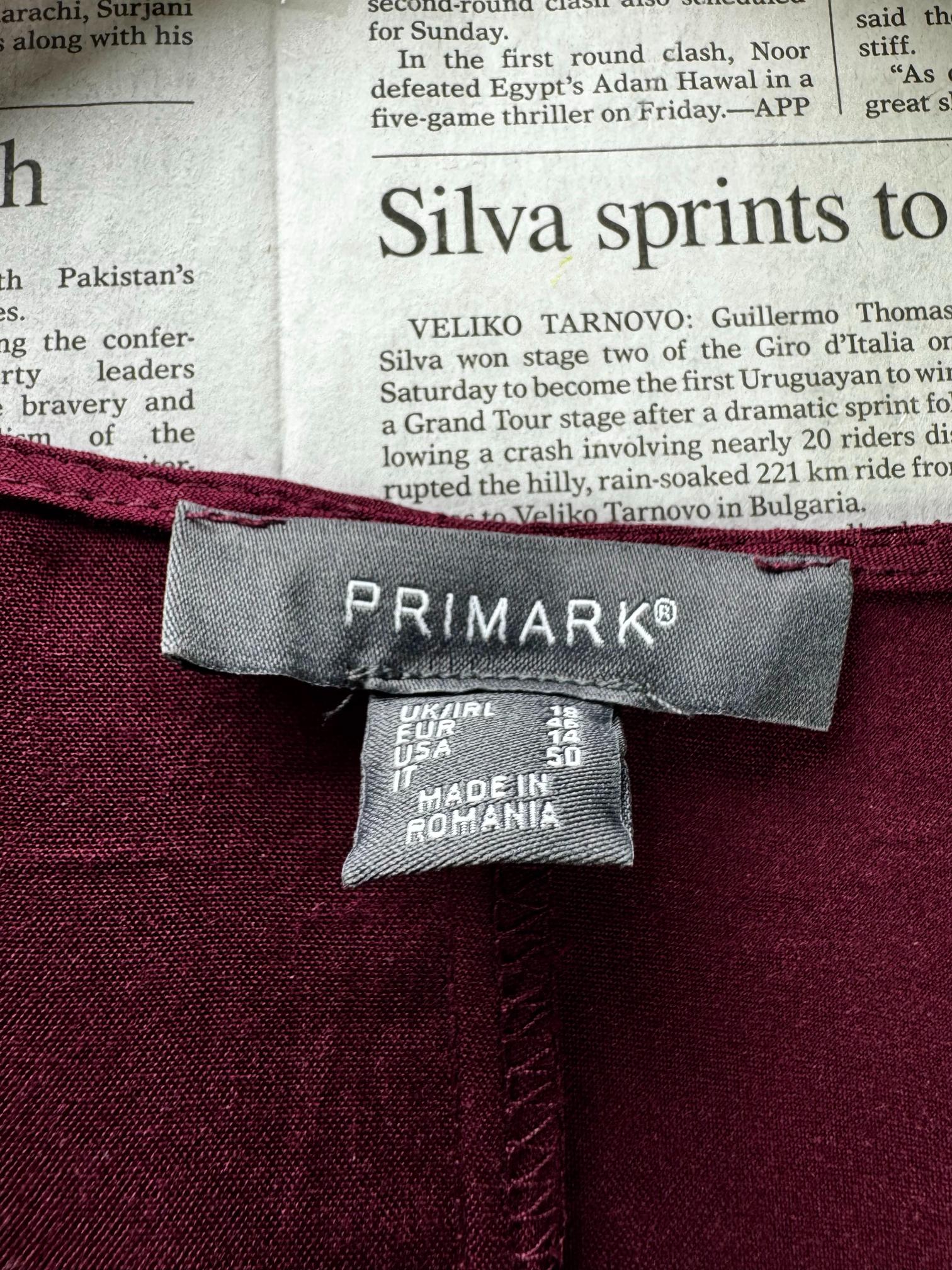 Primark® XXL | Bust: 23.5" | Purple | Blouse Shirt | B5 - 5531 - Genuine Maal
