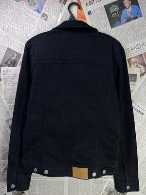Zara® Small | Chest: 20.5" | Black | Denim Short Length Jacket | 1991 - Genuine Maal