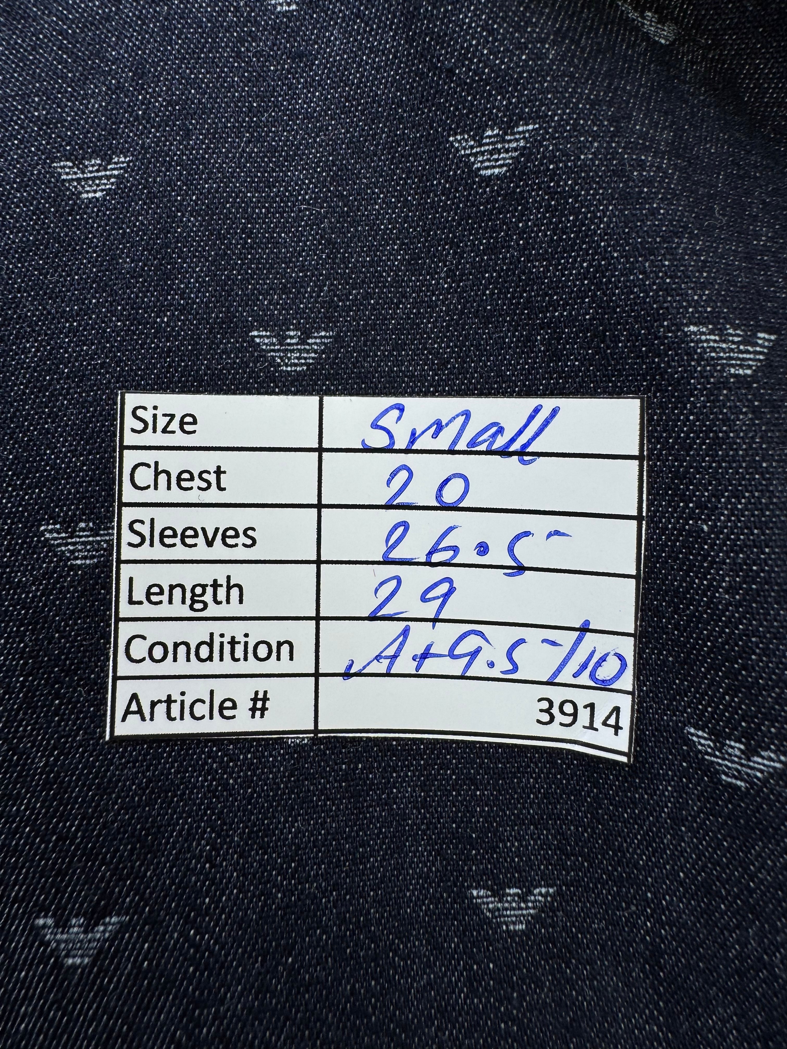 Armani Jeans® Small | Chest: 20" | Blue | Denim Shirt | Cotton | 3914 - Genuine Maal